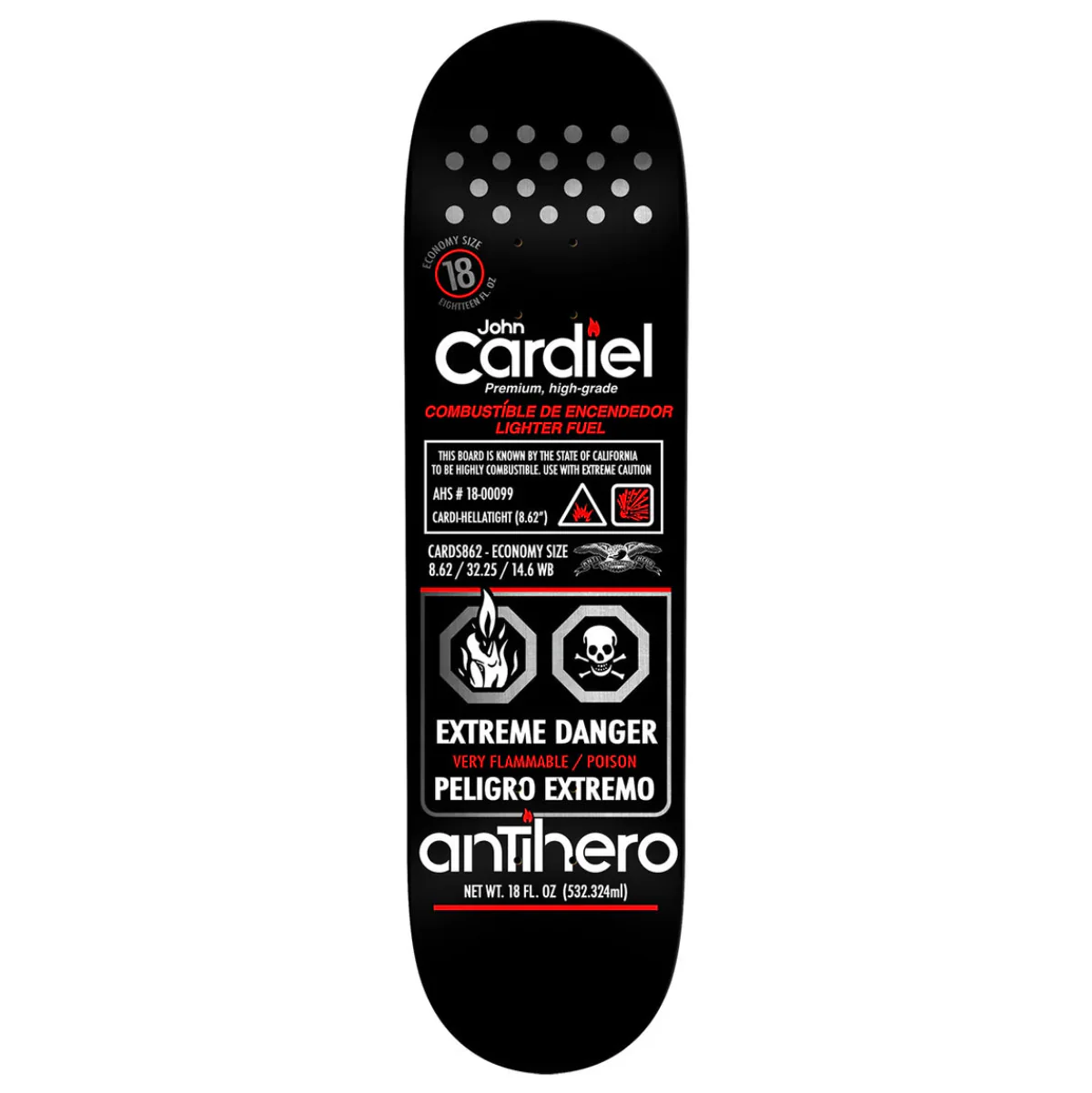 Anti Hero Cardiel Fueled Up Deck (8.62")