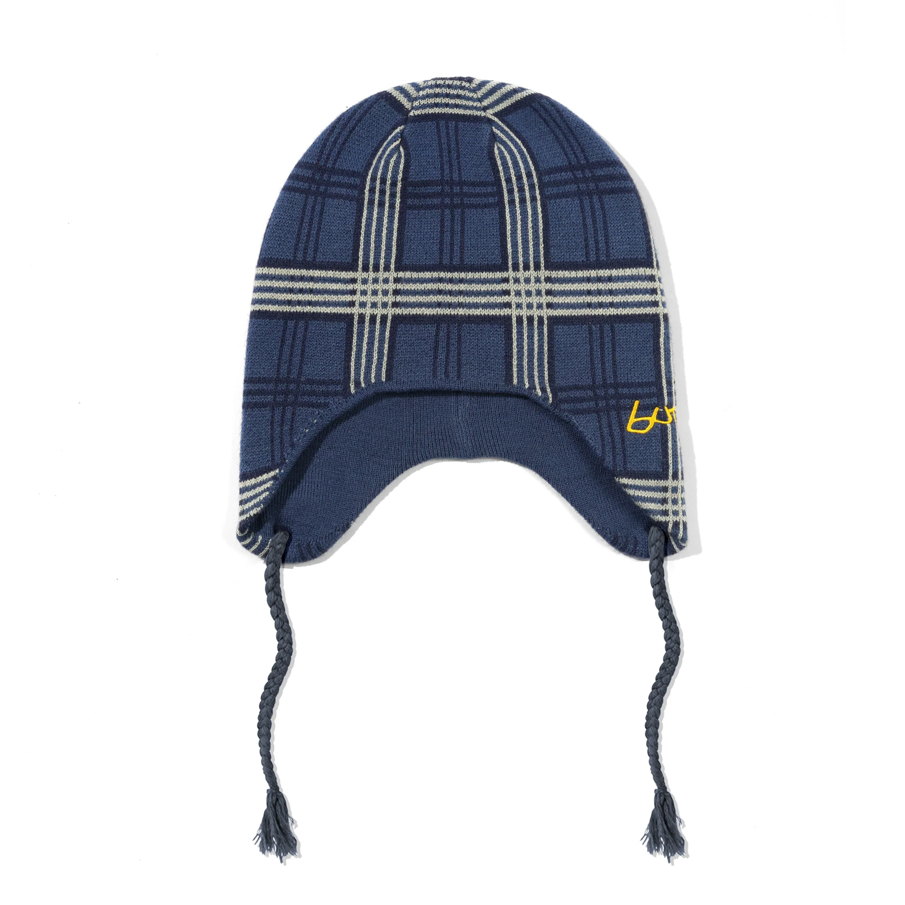 Butter Goods Ear Flap Beanie (Plaid Blue)