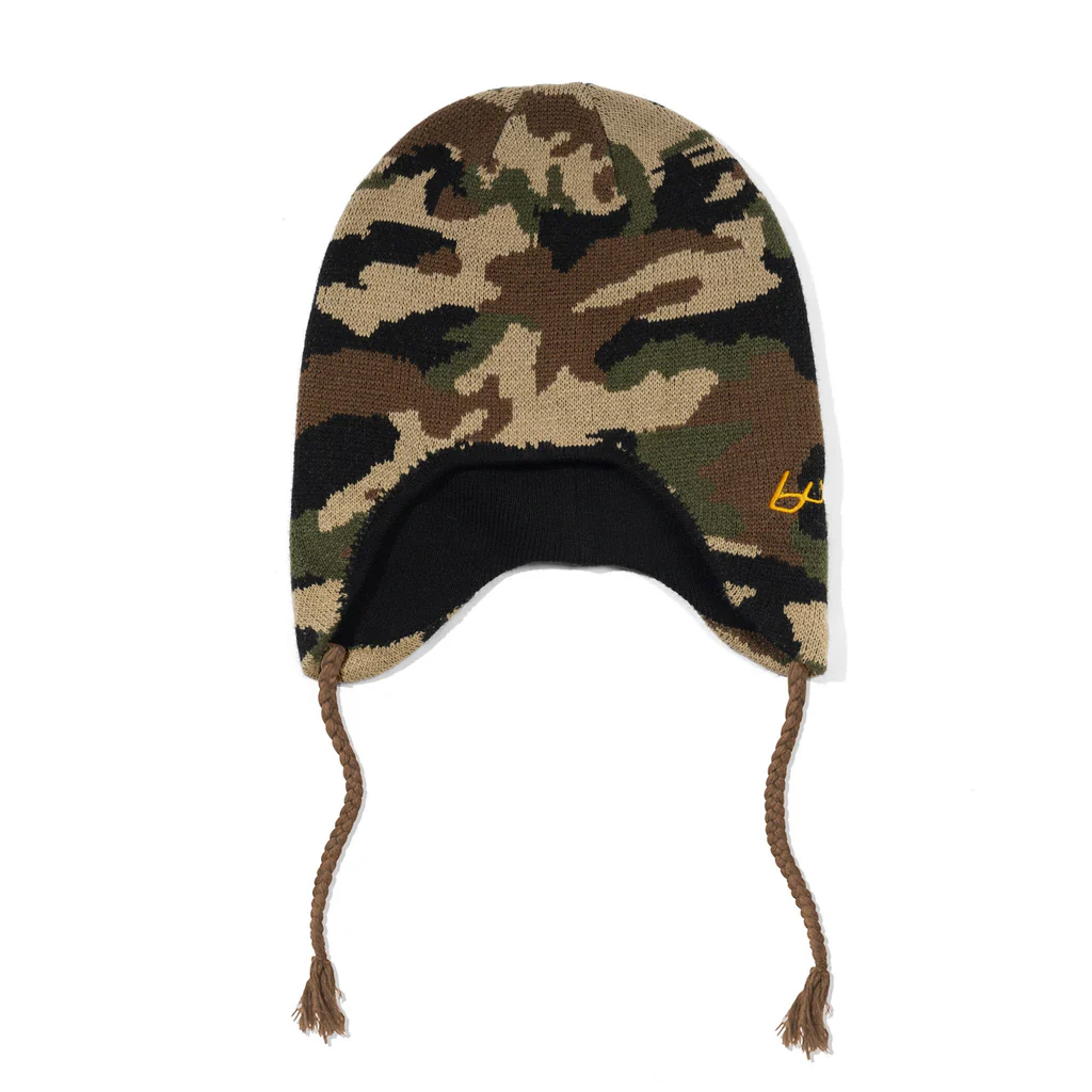 Butter Goods Ear Flap Beanie (Woodland Camo)