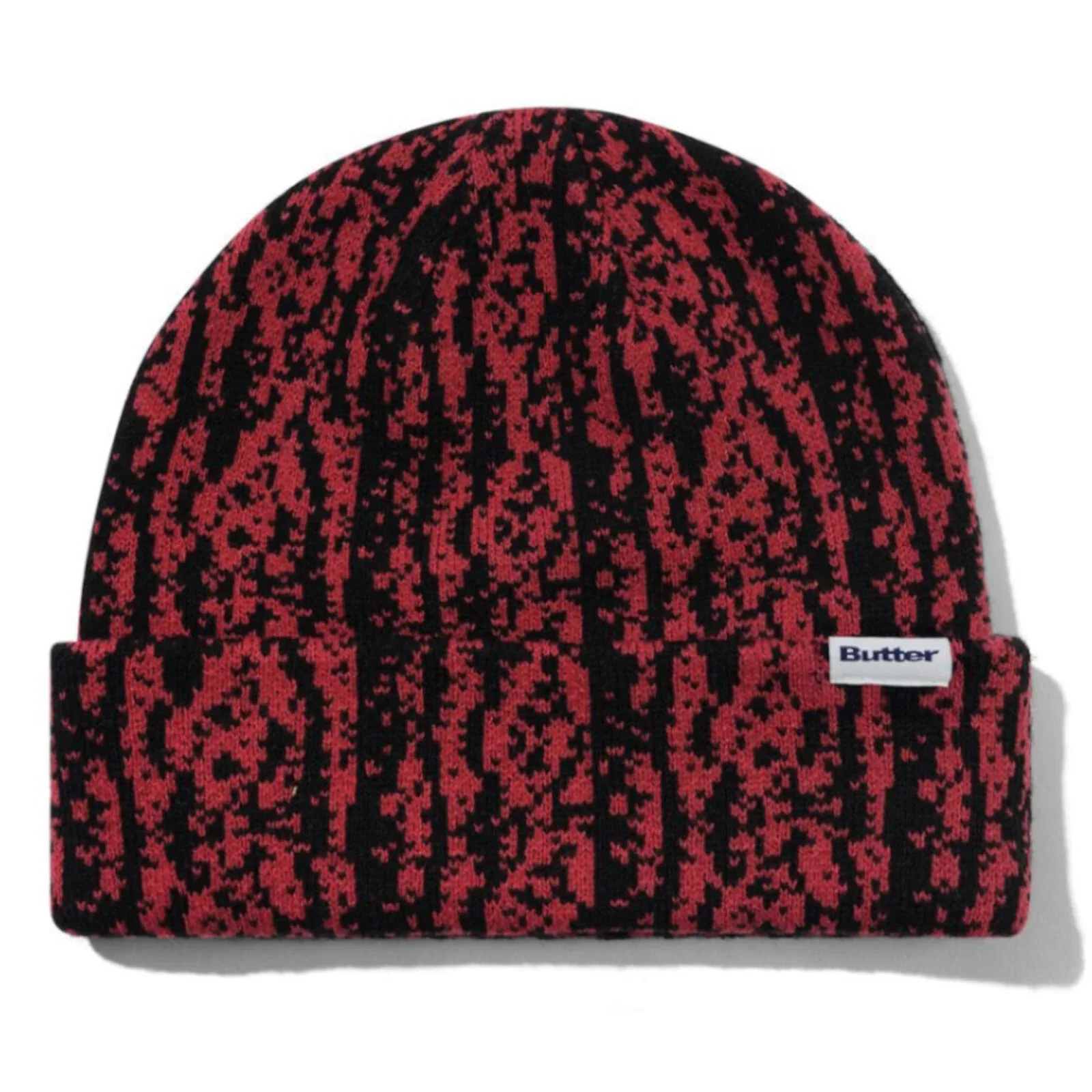 Butter Goods Lowland Camo Beanie (Berry)