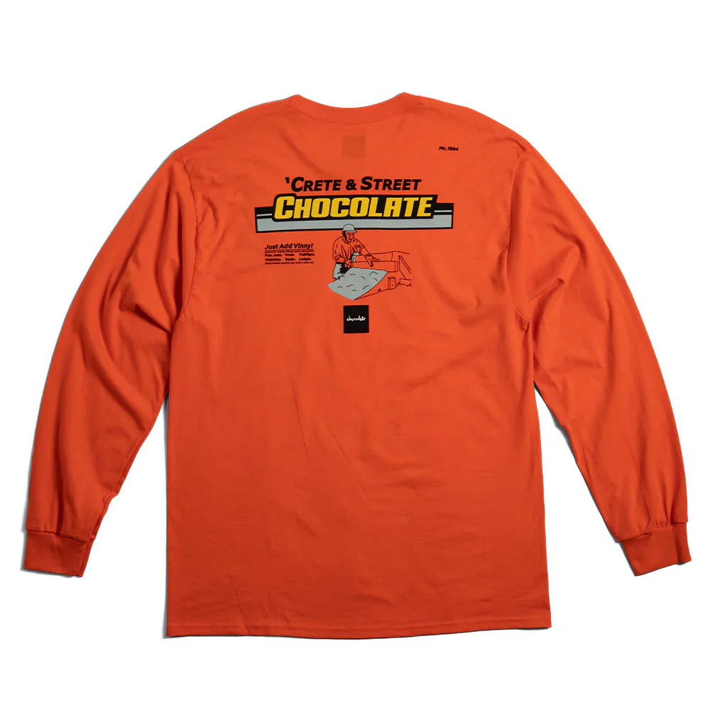 Chocolate Vincent Alvarez Crete & Street Longsleeve Tee (Orange) - Image 2