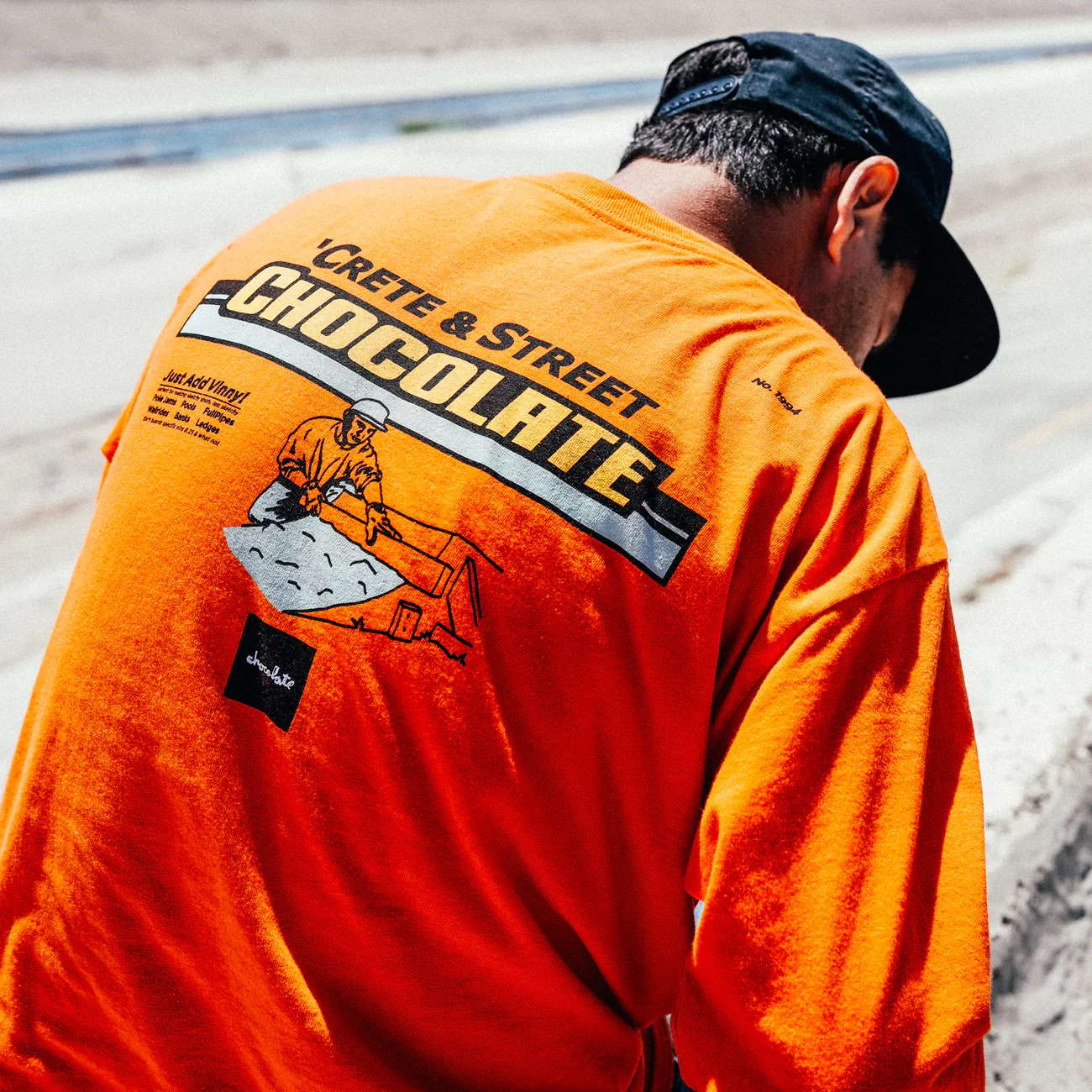 Chocolate Vincent Alvarez Crete & Street Longsleeve Tee (Orange) - Image 3