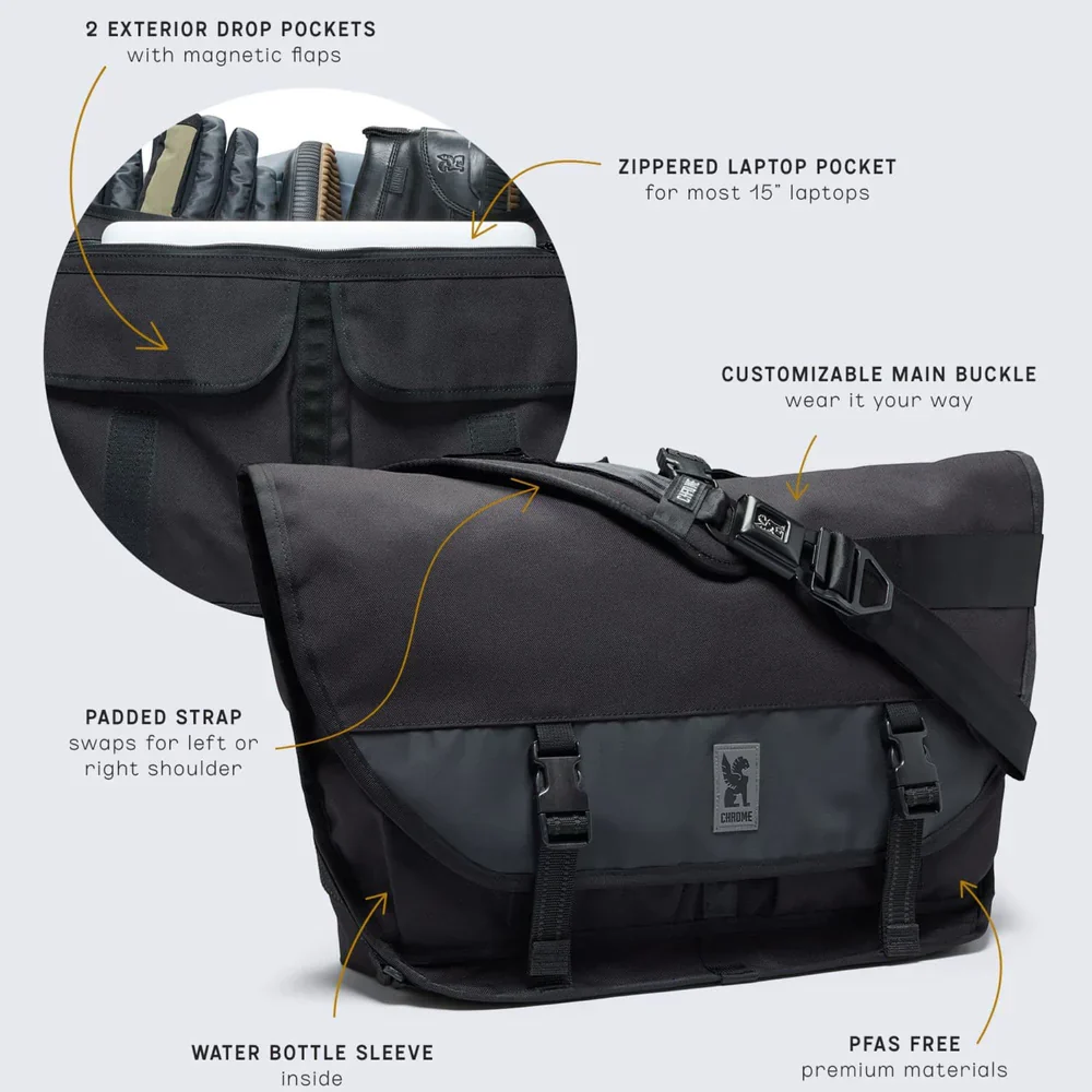 Chrome Industries Citizen 24L Messenger Bag (Black) - Image 3