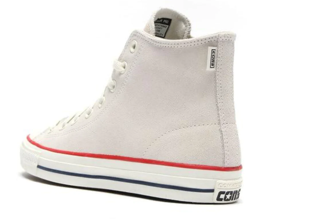 Converse Cons CTAS Pro Hi Suede (Egret/Gold/Red) - Image 3