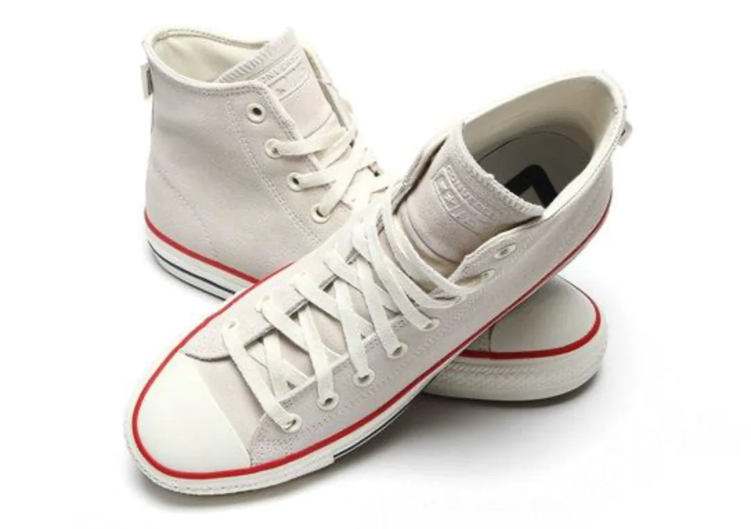 Converse Cons CTAS Pro Hi Suede (Egret/Gold/Red) - Image 4