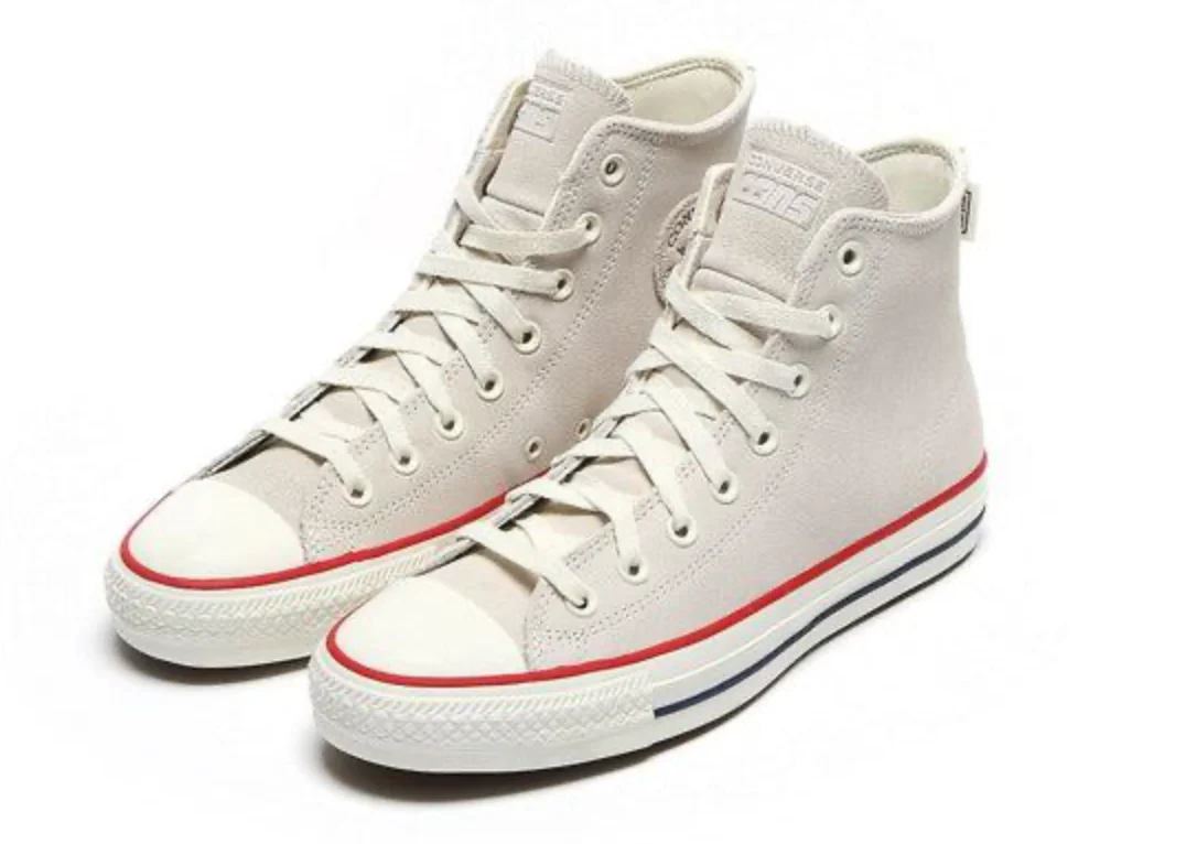 Converse Cons CTAS Pro Hi Suede (Egret/Gold/Red) - Image 5