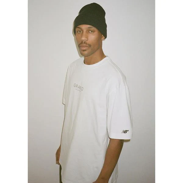 Grand Collection X New Balance Classic Logo Tee (White) - Image 4