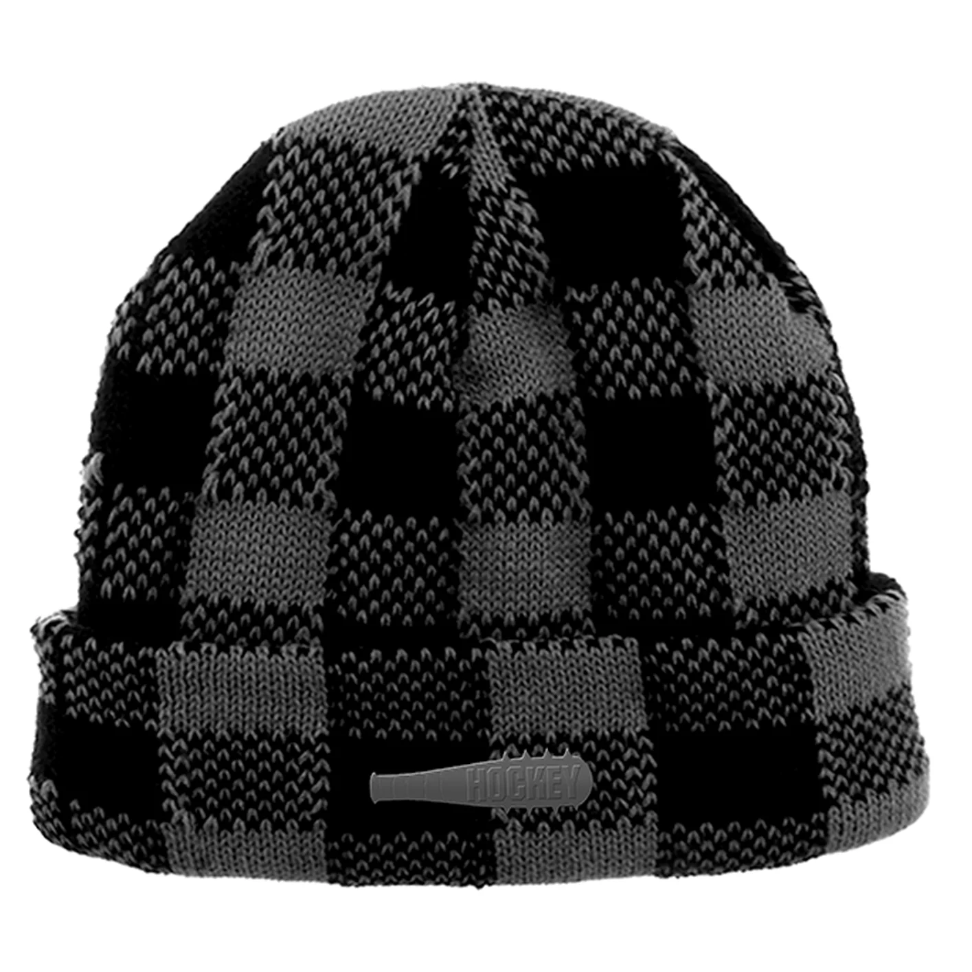 Hockey Plaid Beanie (Grey)