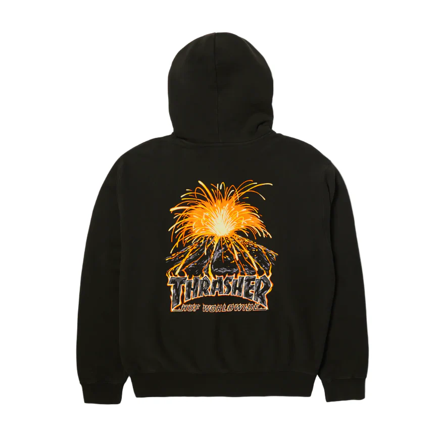 Huf Meltdown Heavyweight Hoody (Black)