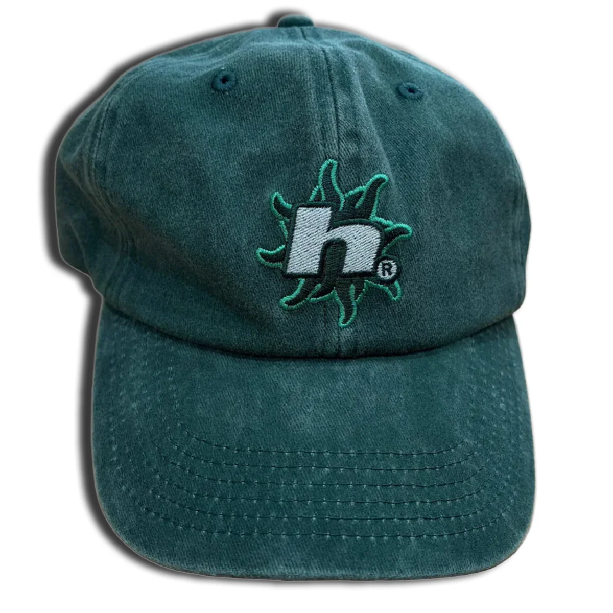 HUF Sol Denim 6 Panel CV Washed Hat (Forest Green)