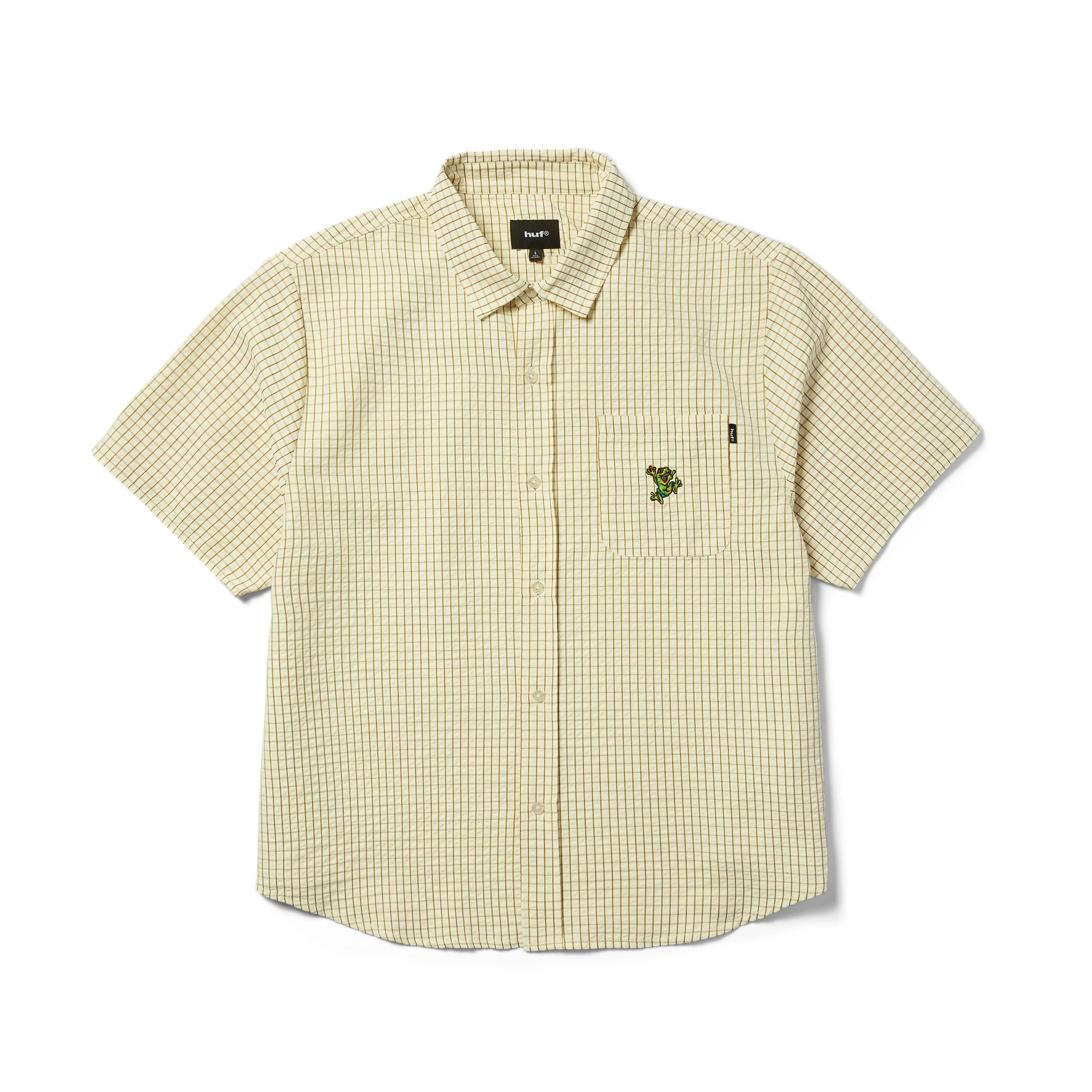Huf Stuck On You Button Up S/S Shirt (Natural)