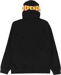 Independent Span Zip Hooded Sweatshirt (Black) - Image 3