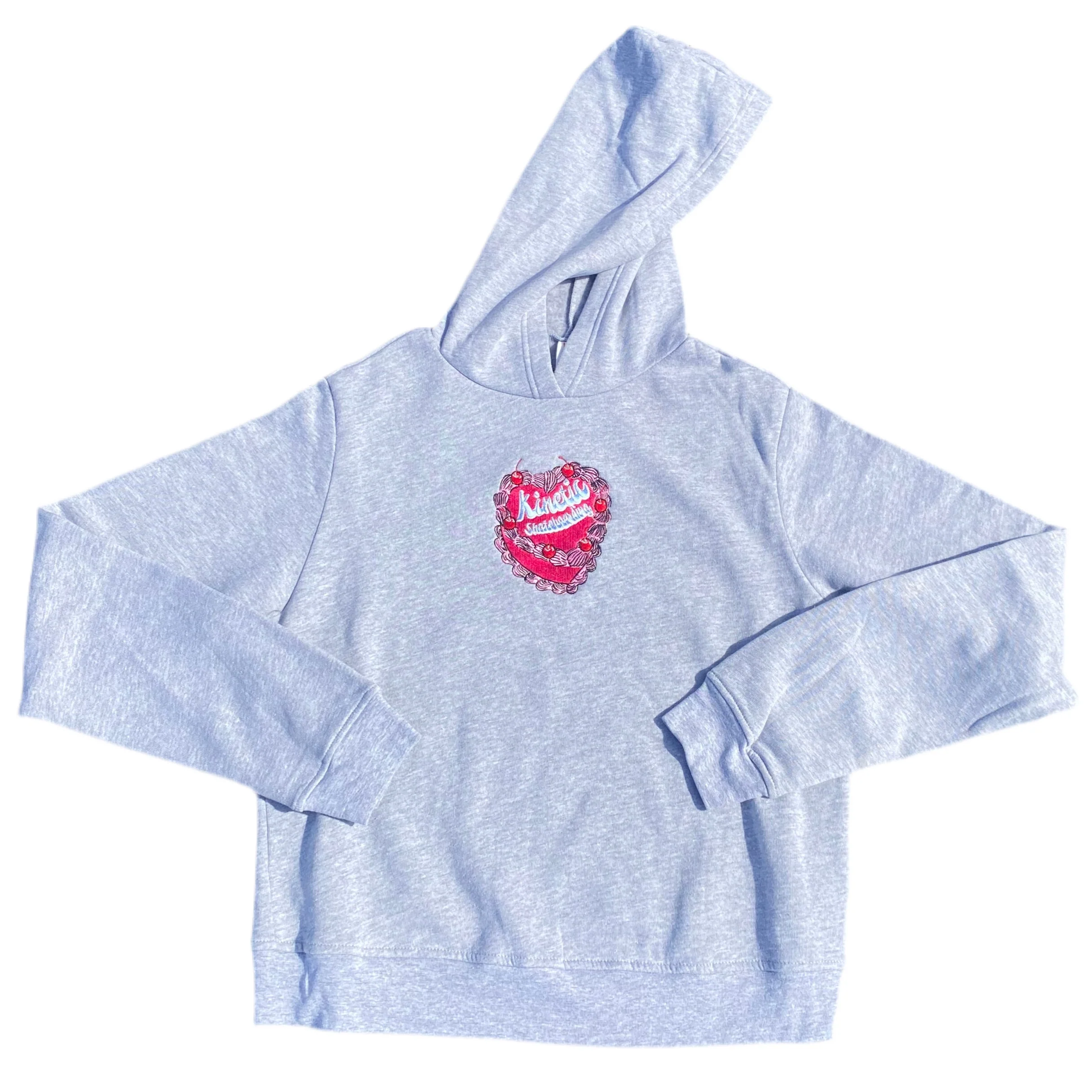 Kinetic CAKE Womens Hoodie (Heather Grey) - Image 2