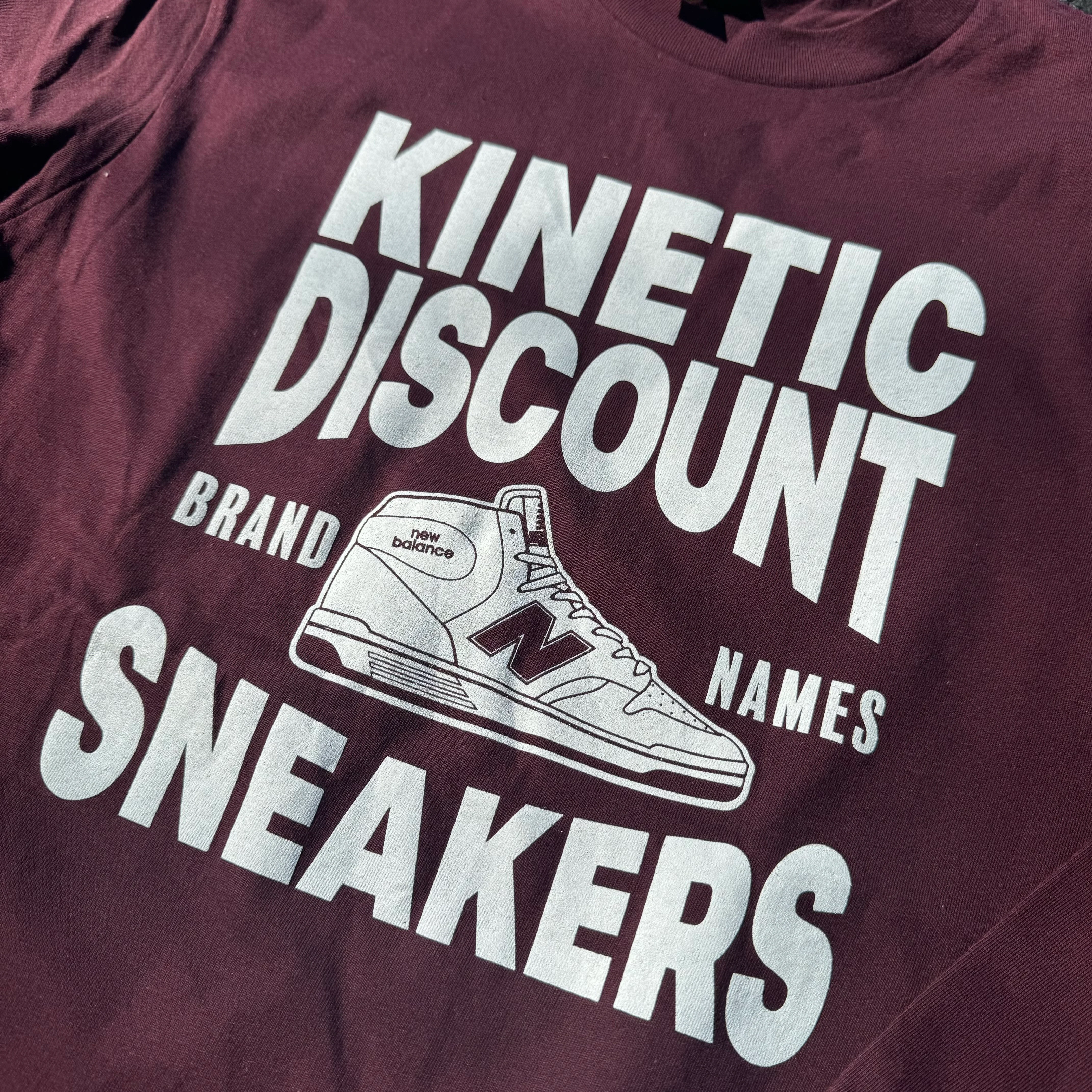 Kinetic Discount Sneaks Long Sleeve Tee (Maroon) - Image 4