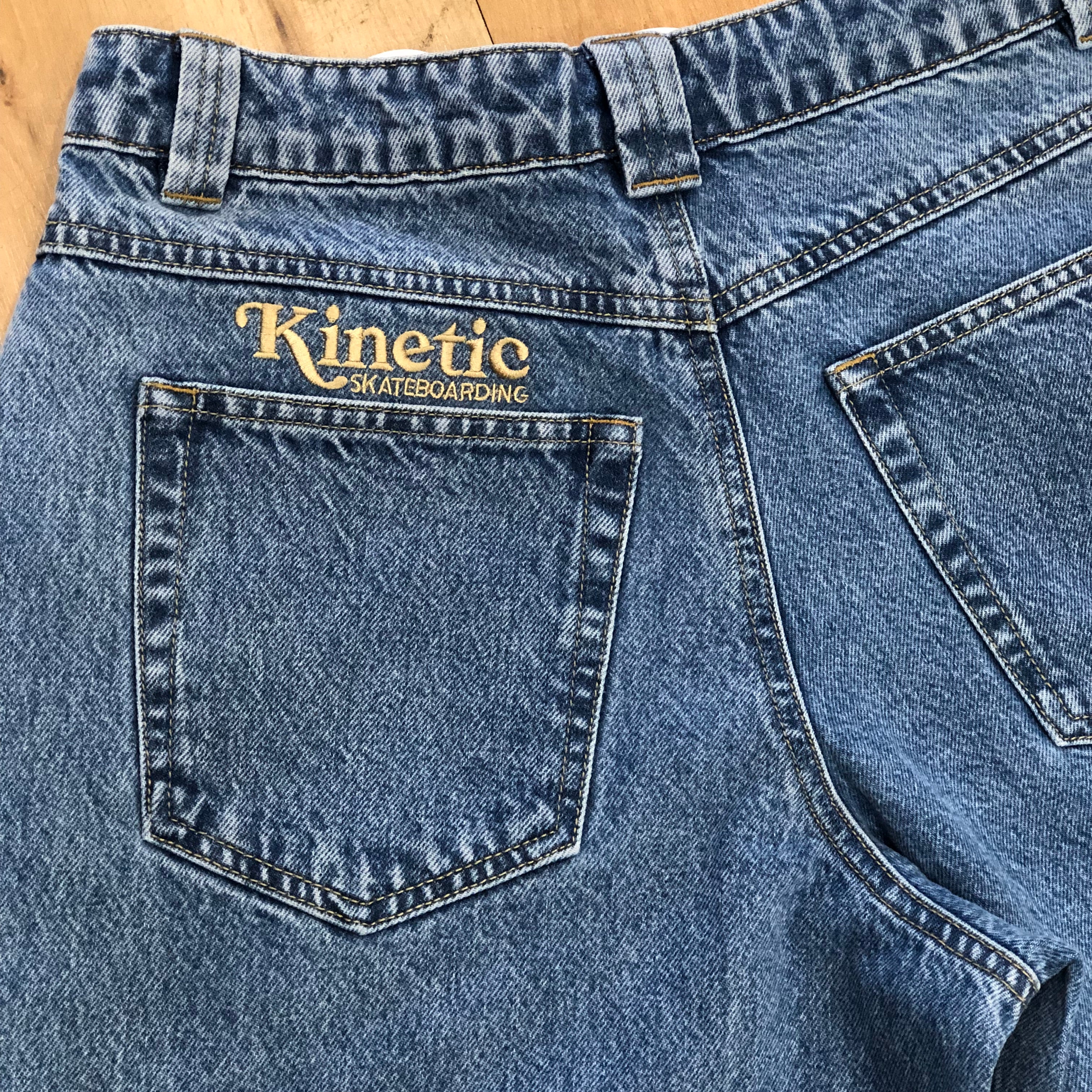 Kinetic Embroidered Baggy Denim Pants (Blue) - Image 3