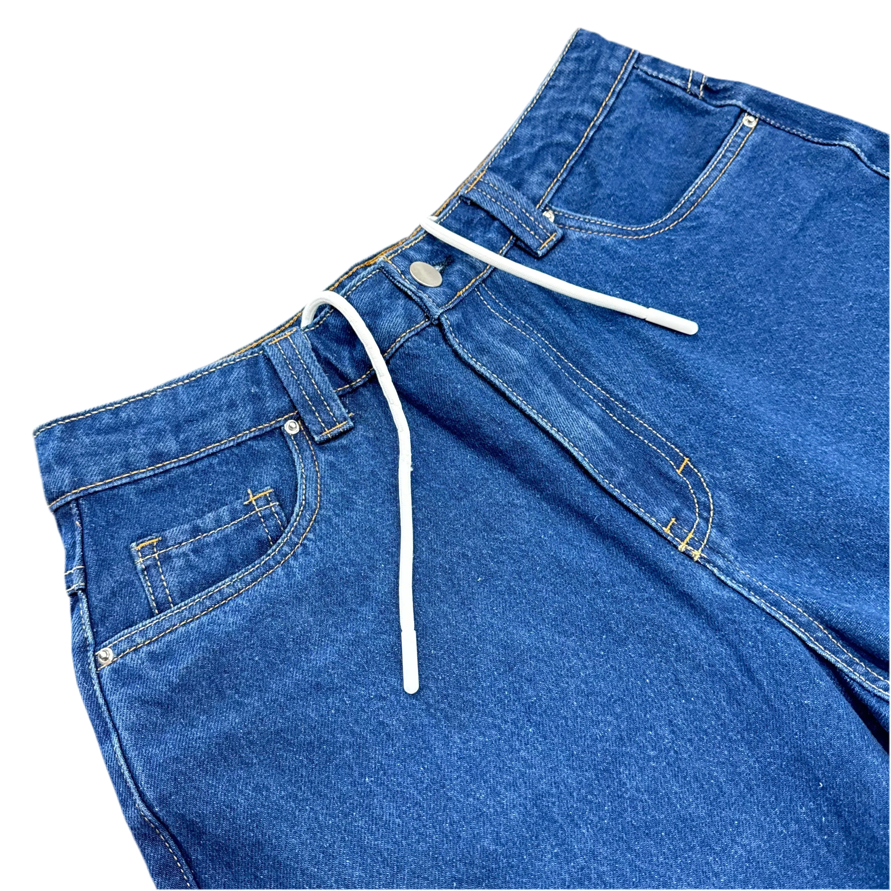 Kinetic Embroidered Baggy Denim Pants (Deep Denim Blue) - Image 4
