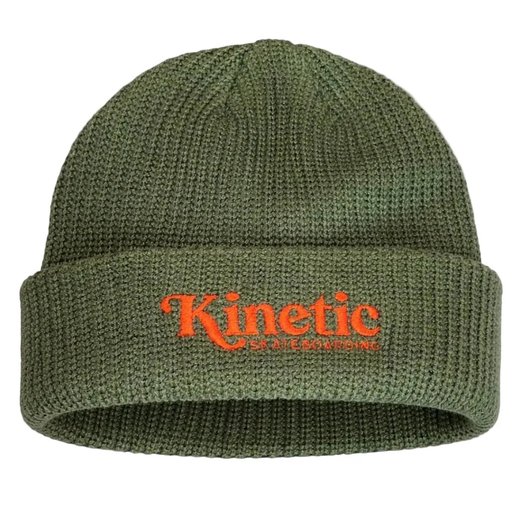 Kinetic Logo Cuff Beanie (Green/Orange)