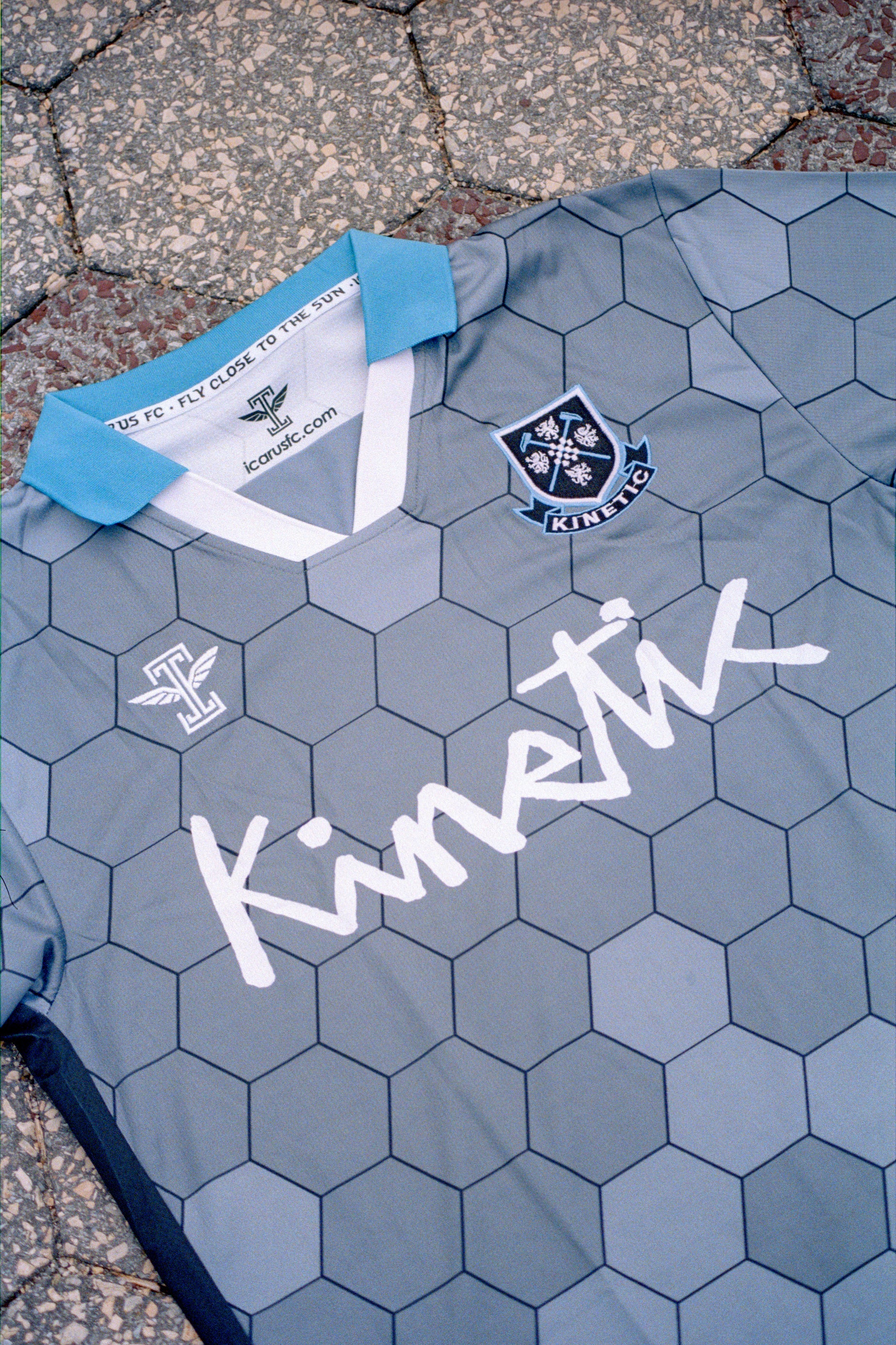 Kinetic Rodney Square Soccer Jersey (Blue/Grey) - Image 2