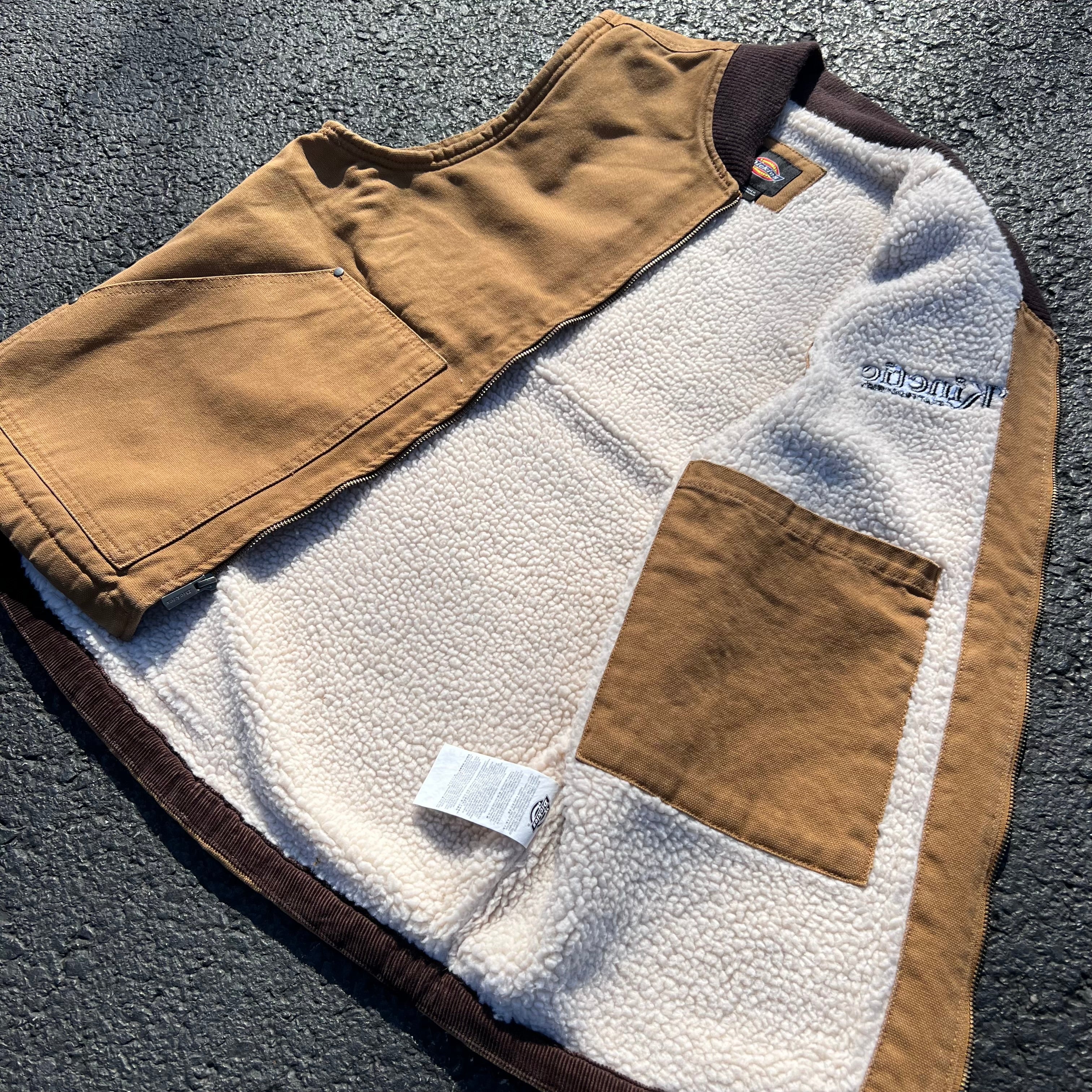 Kinetic x Dickies Embroidered Fleece Vest (Brown) - Image 4