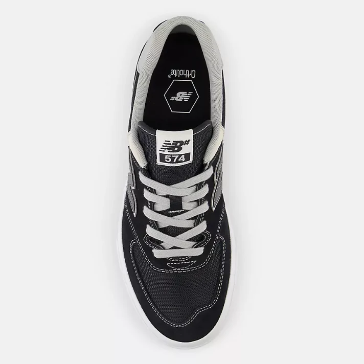 New Balance Numeric 574 Vulc (Black/Grey) - Image 4