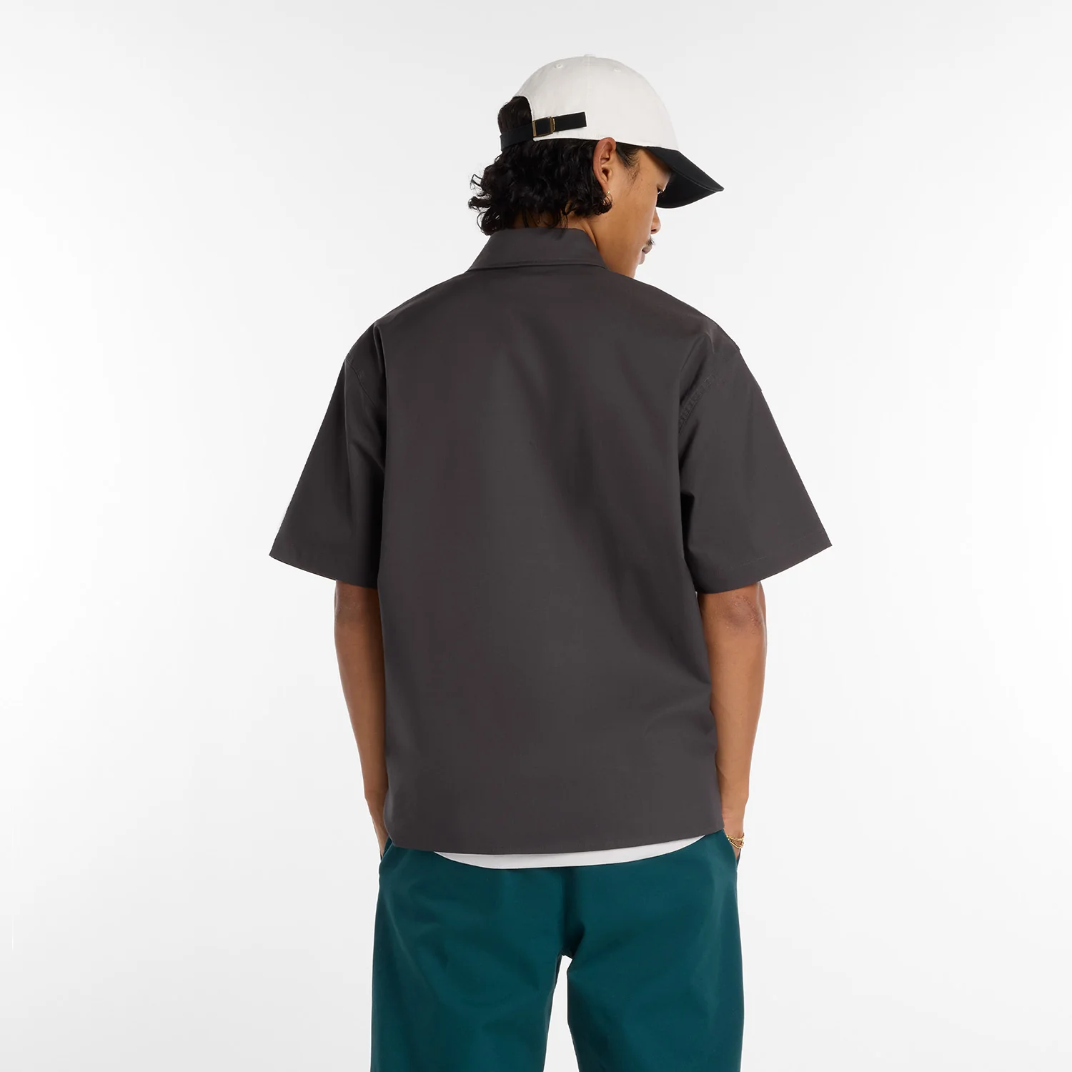 New Balance Numeric Button Up Shirt (Dark Grey) - Image 4
