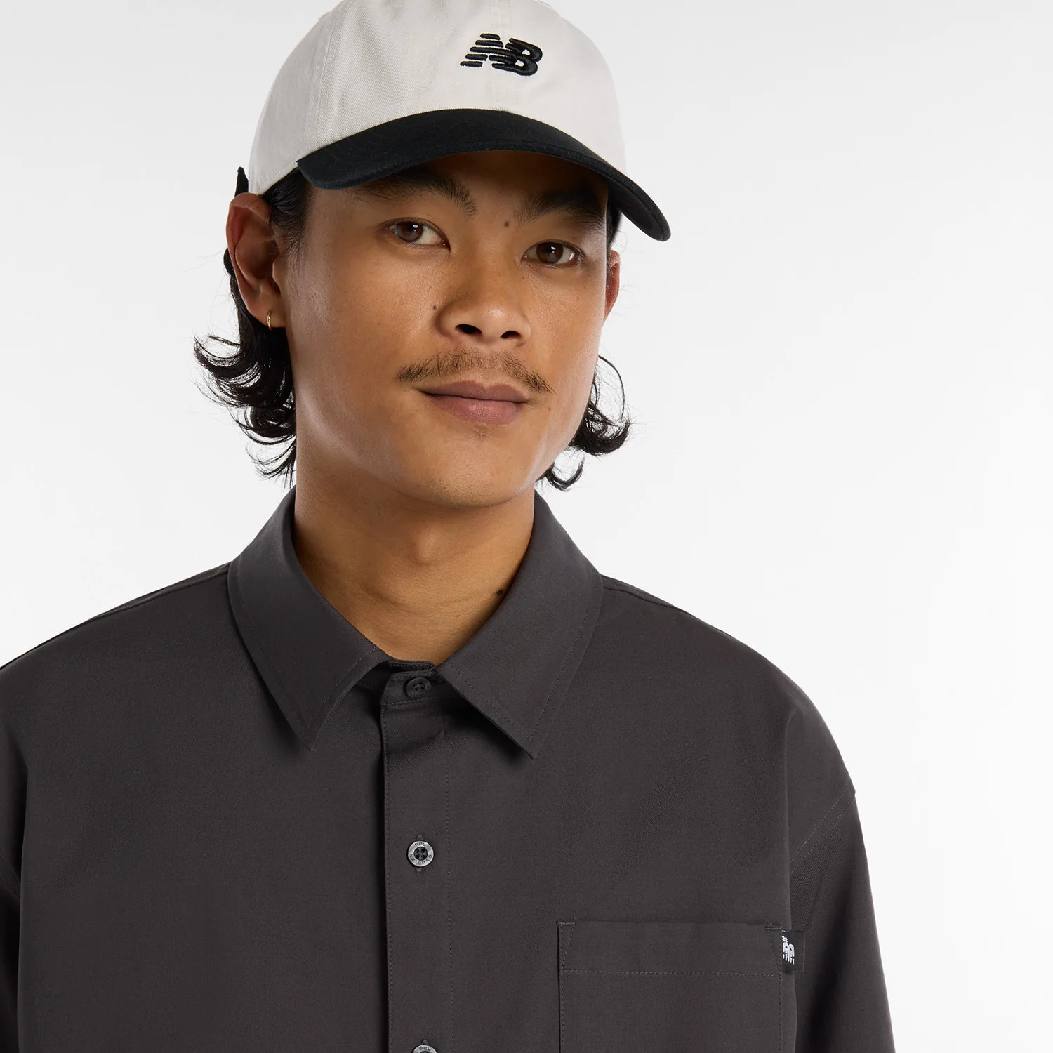New Balance Numeric Button Up Shirt (Dark Grey) - Image 5