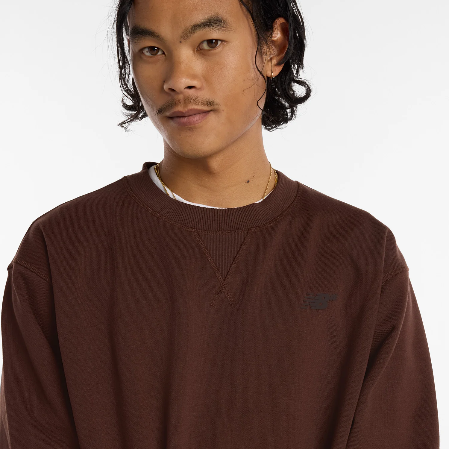 New Balance Numeric French Terry Crewneck (Brown) - Image 2