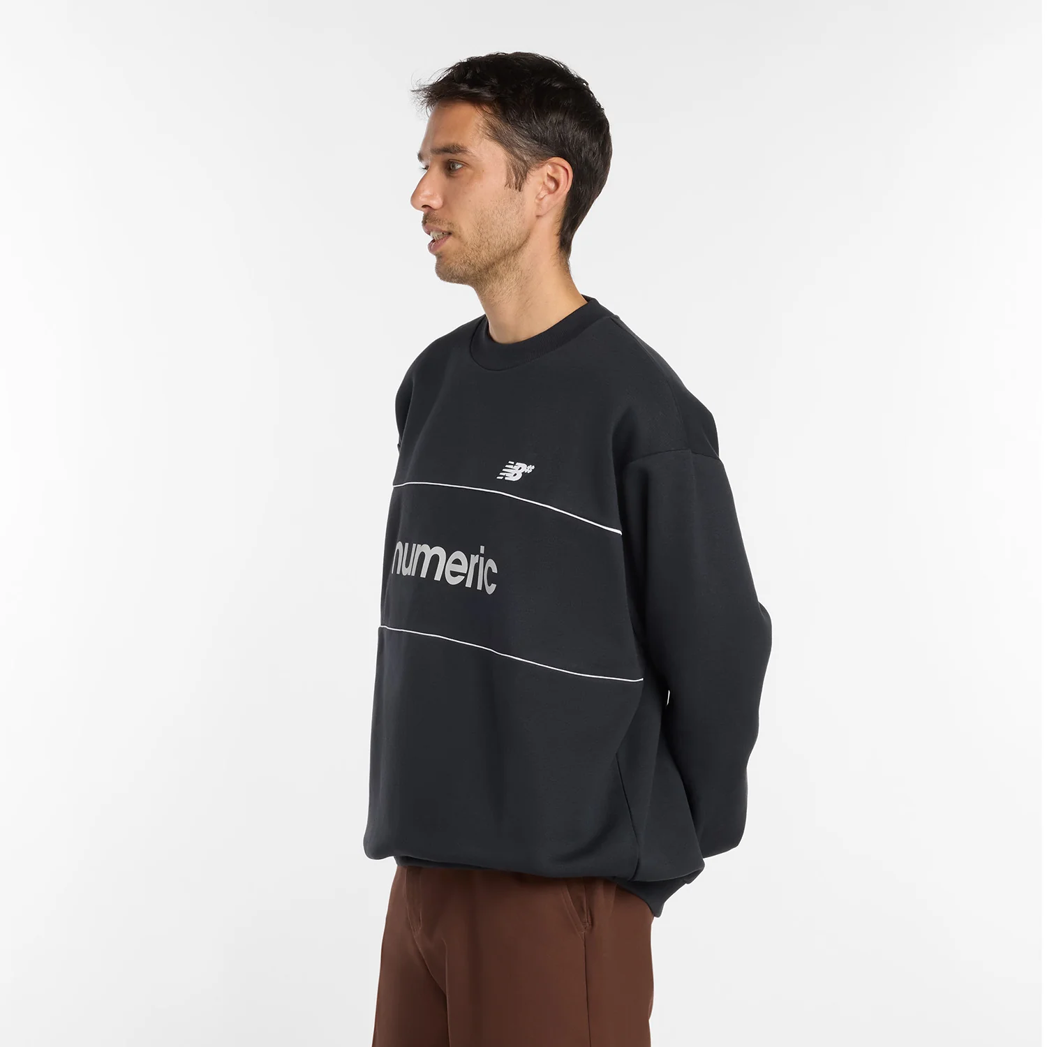 New Balance Numeric Team Crew Sweater (Black) - Image 3