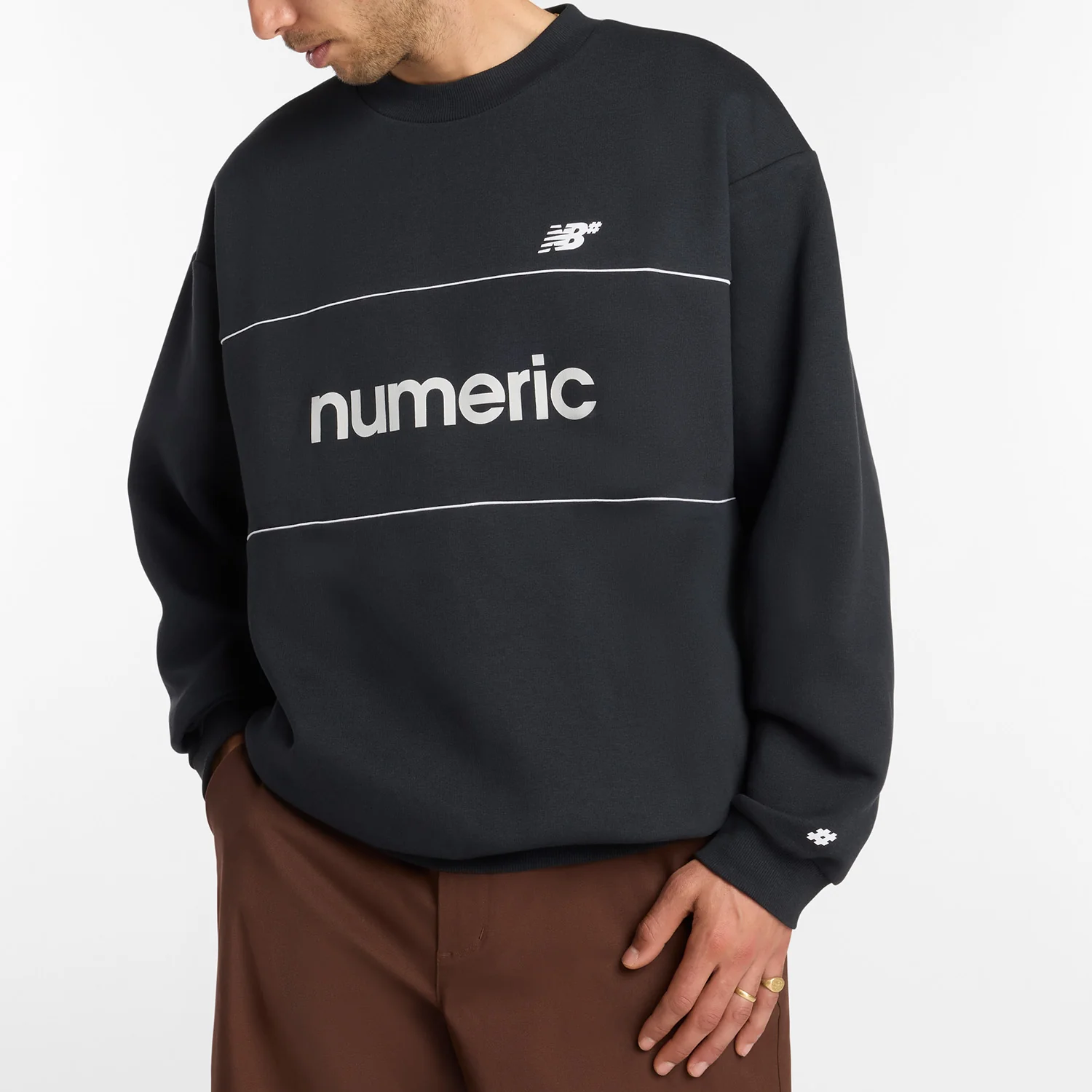 New Balance Numeric Team Crew Sweater (Black) - Image 5