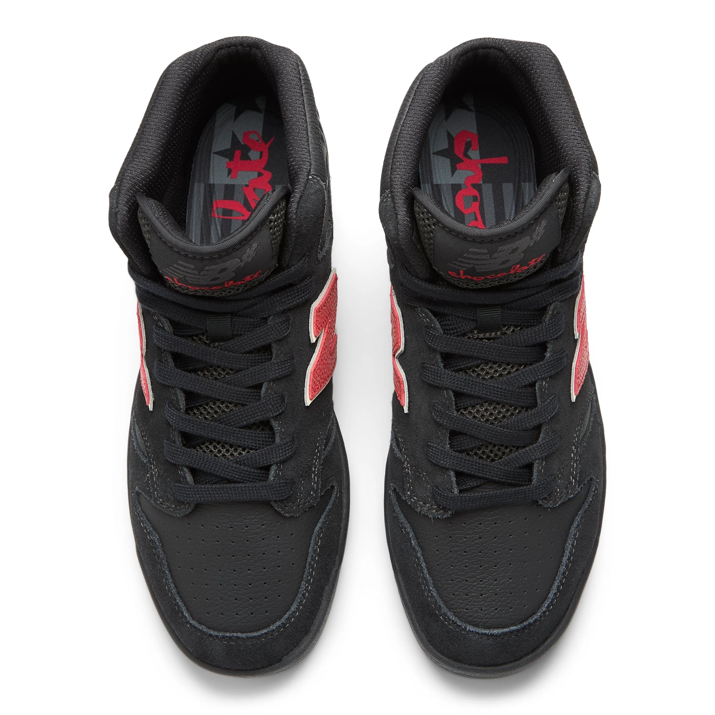 New Balance Numeric X Chocolate 480 High (Black/Red) - Image 3