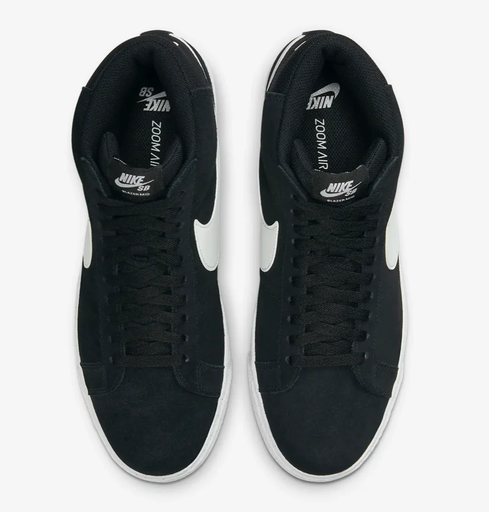 Nike SB Blazer Zoom Mid (Black/White/White) - Image 3