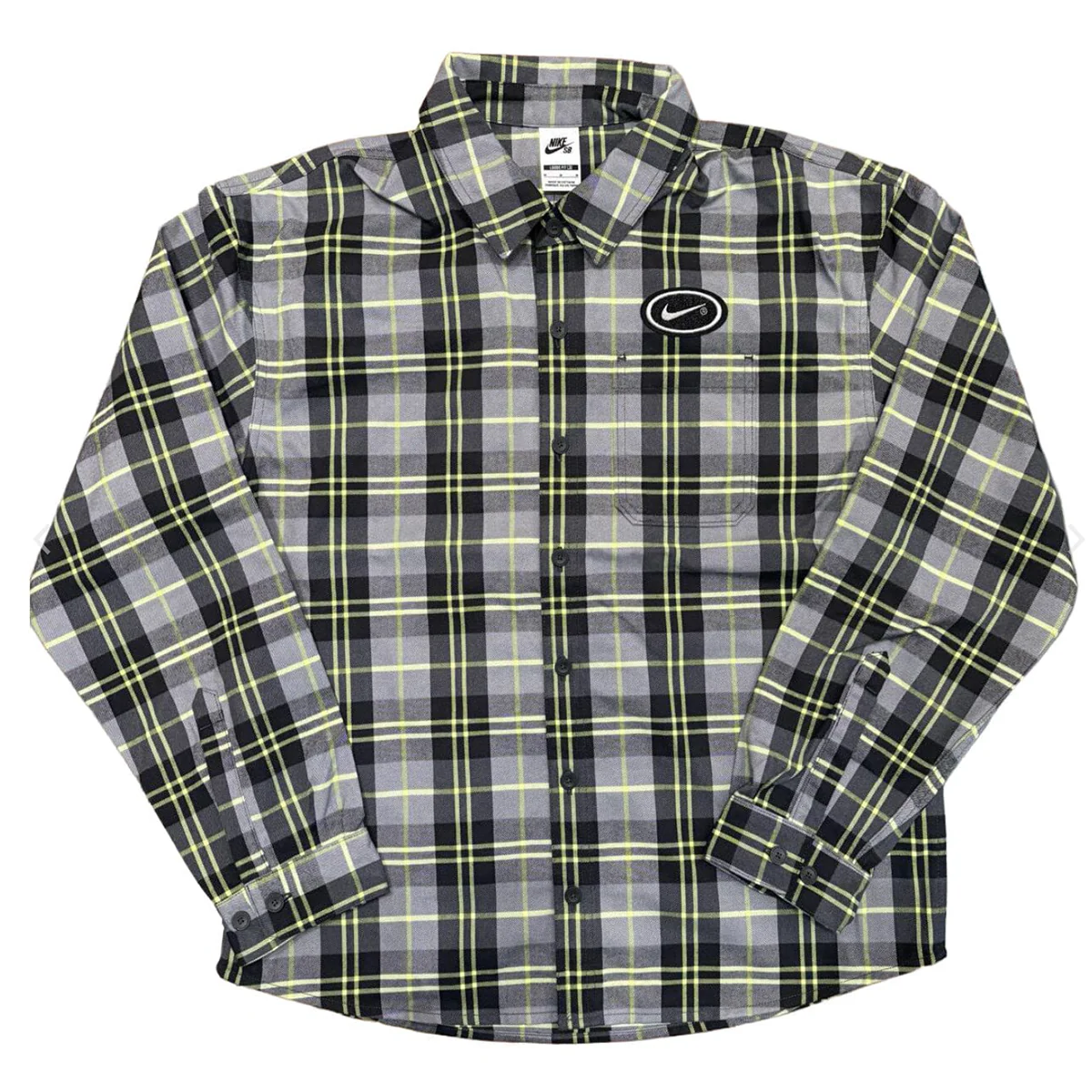 Nike SB Eric Koston Flannel Long-Sleeve Button-Up (Dark Grey)