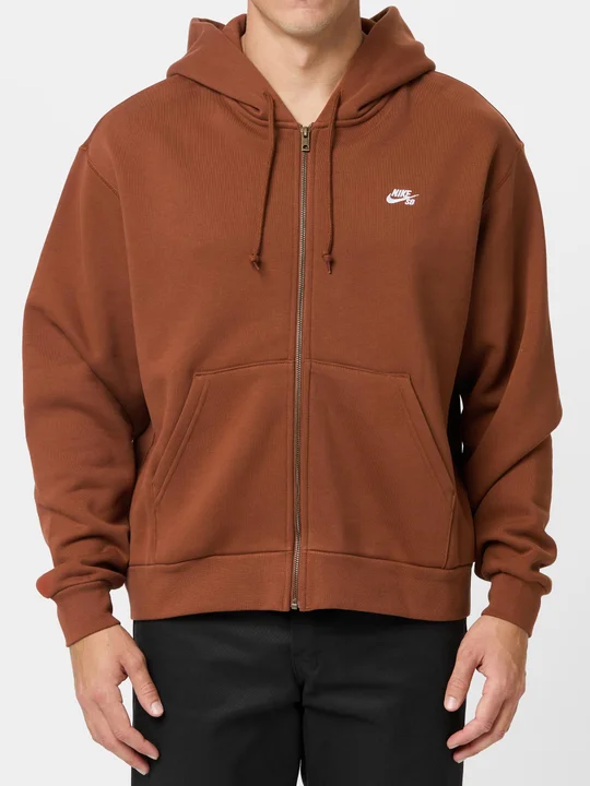 Nike SB Essential Logo Hood Zip-Up (Cinnamon) - Image 2