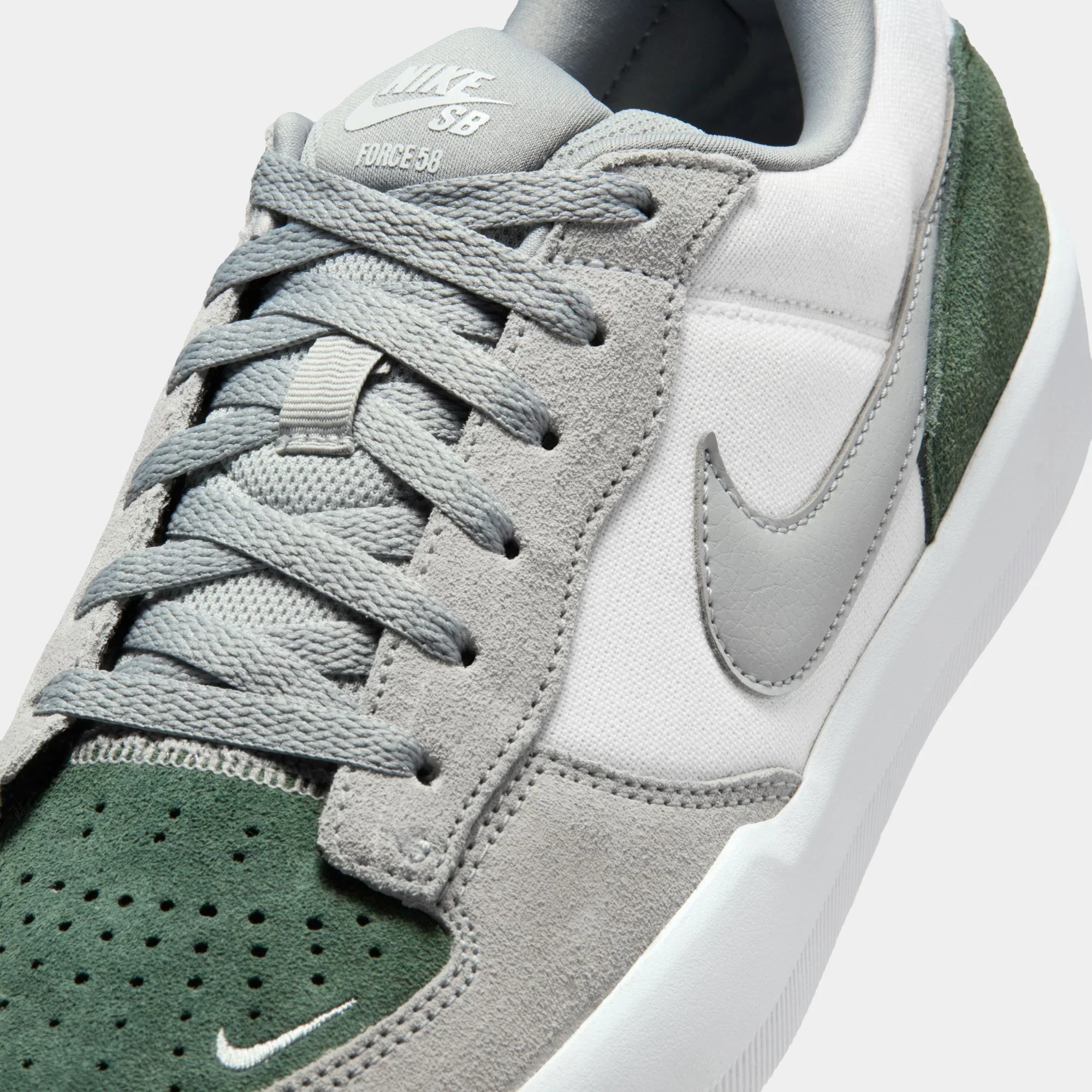 Nike SB Force 58 (White/Flat Sliver/ Fir) - Image 4