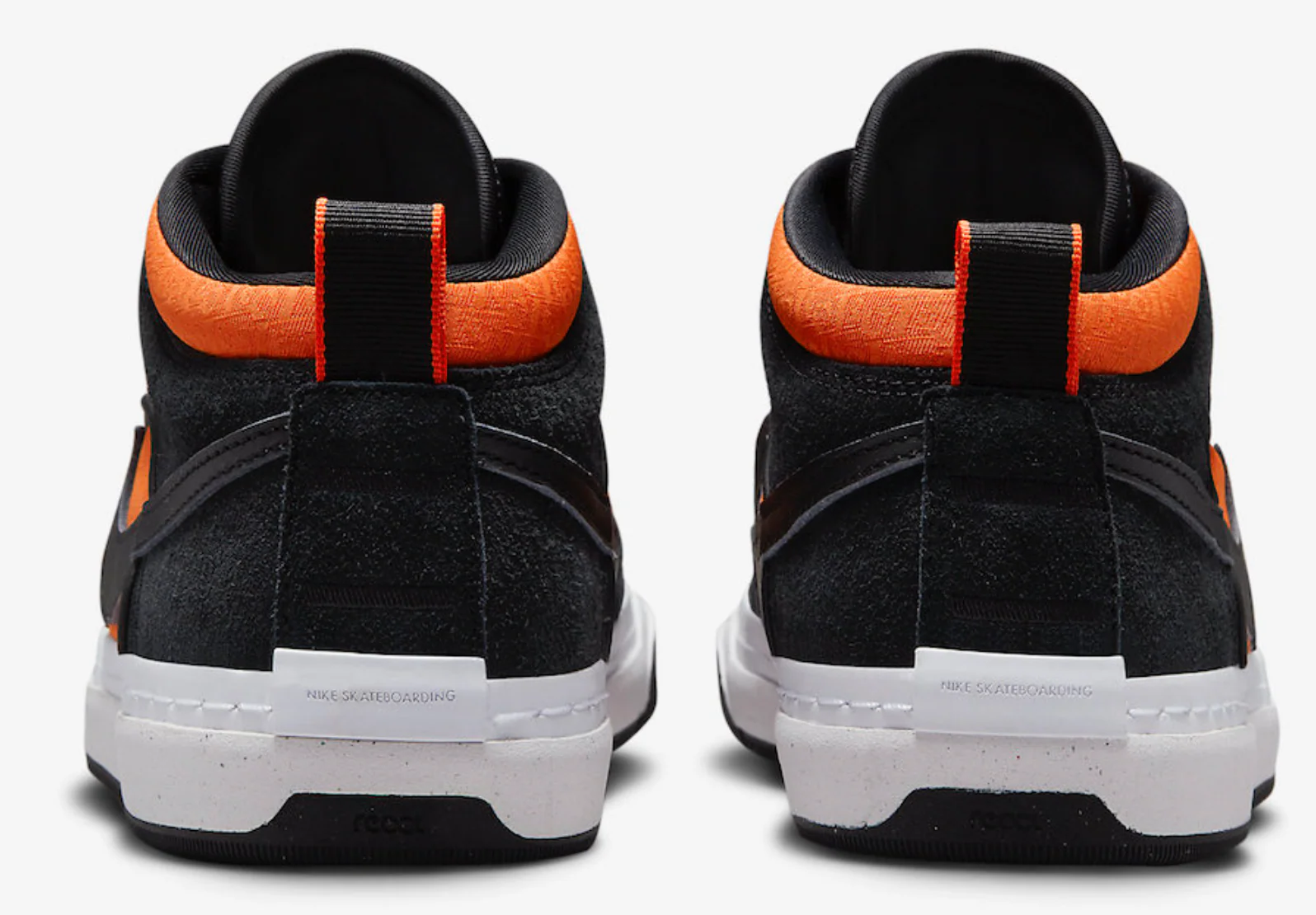 Nike SB React Leo Baker (Black/Electro Orange) - Image 3