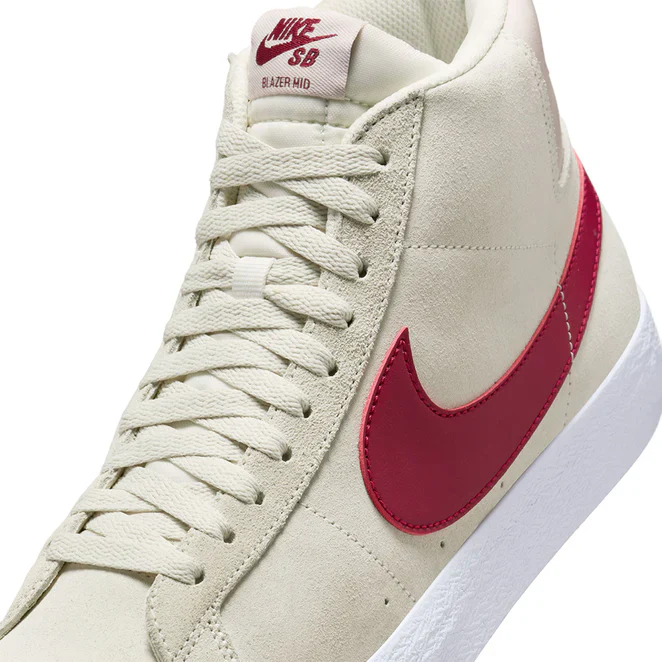 Nike SB Zoom Blazer Mid (Pale Ivory/Noble Red-Silt Red) - Image 3