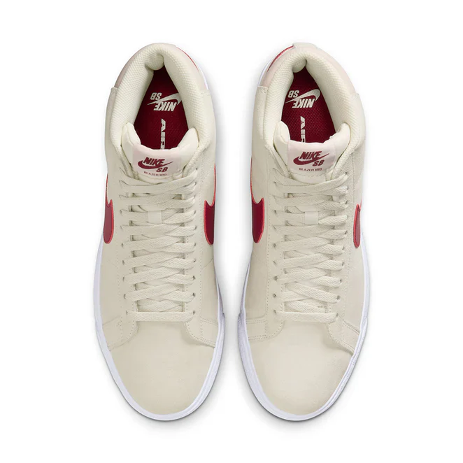 Nike SB Zoom Blazer Mid (Pale Ivory/Noble Red-Silt Red) - Image 6