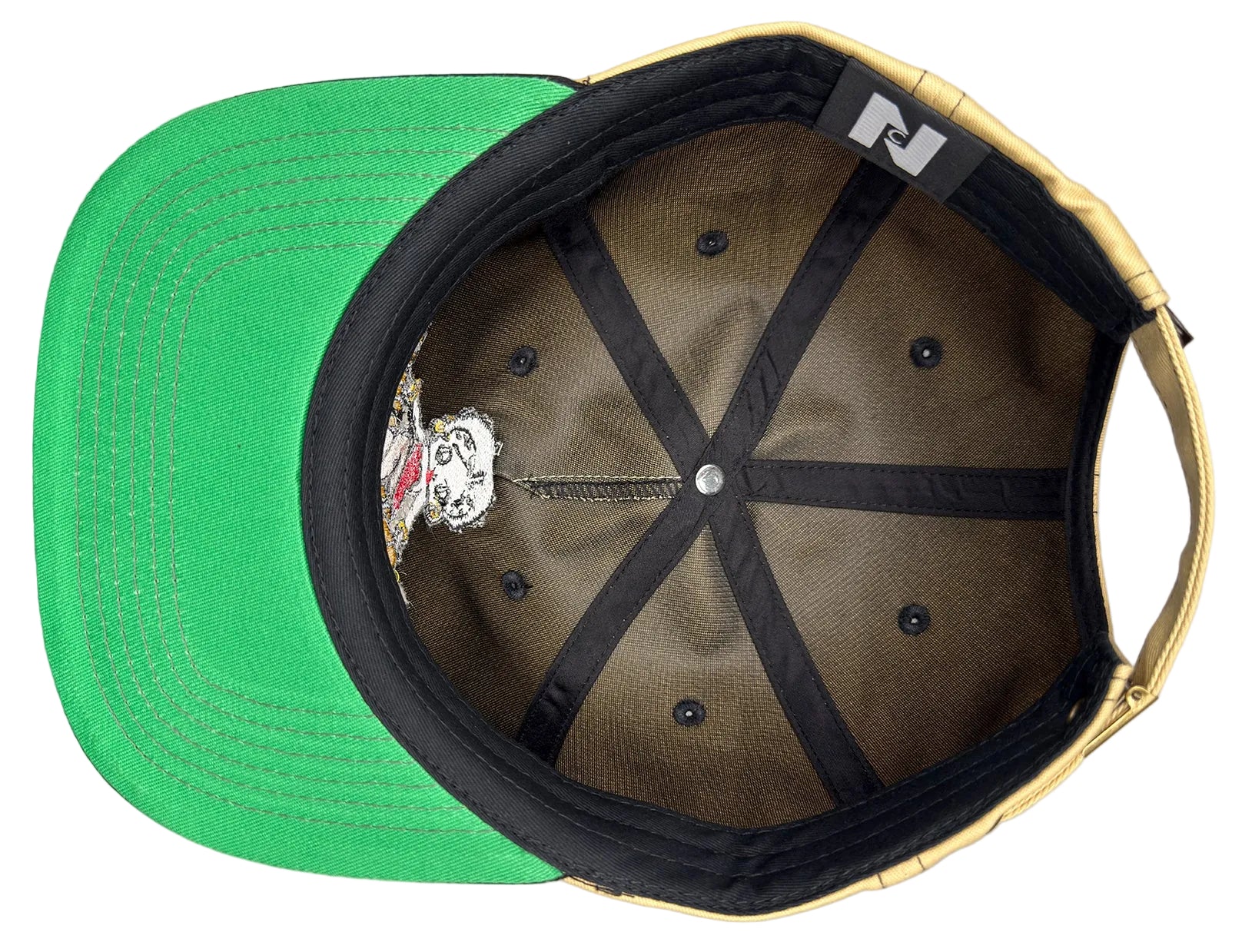 Nocturnal 'Betty' Strapback Hat (Cream/Black) - Image 3