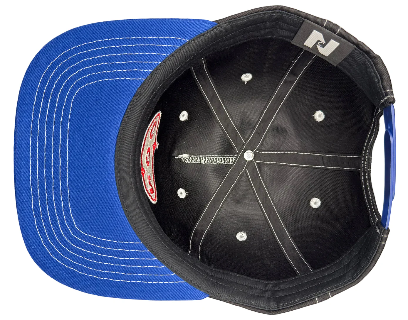 Nocturnal 'Chrome' Snapback Hat (Black/Blue) - Image 2