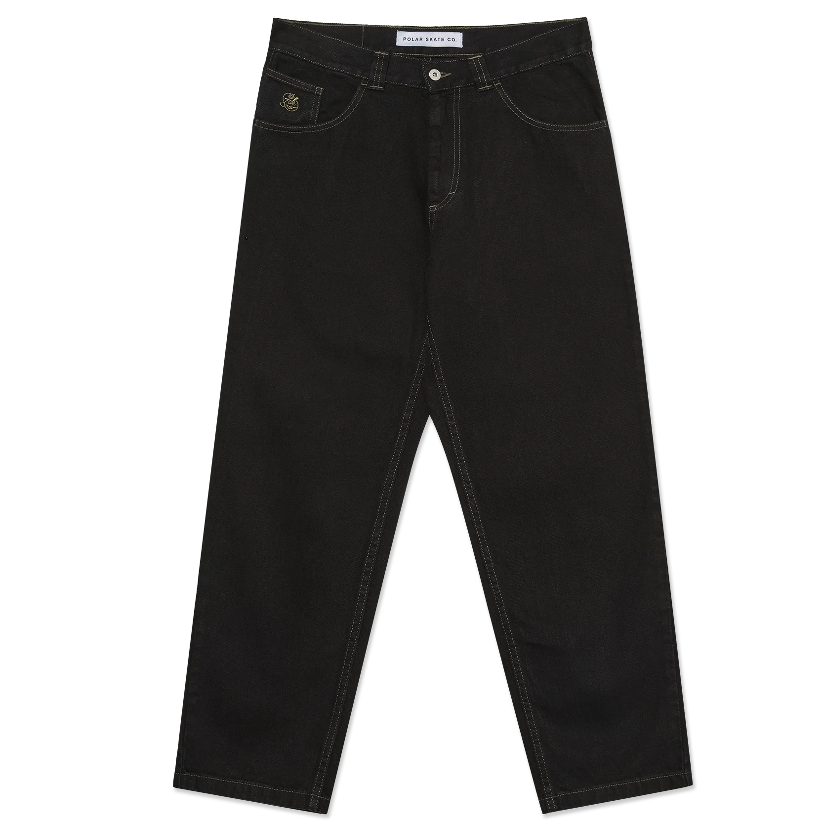 Polar '93! Contrast Stitched Pants (Black/Dark Olive)