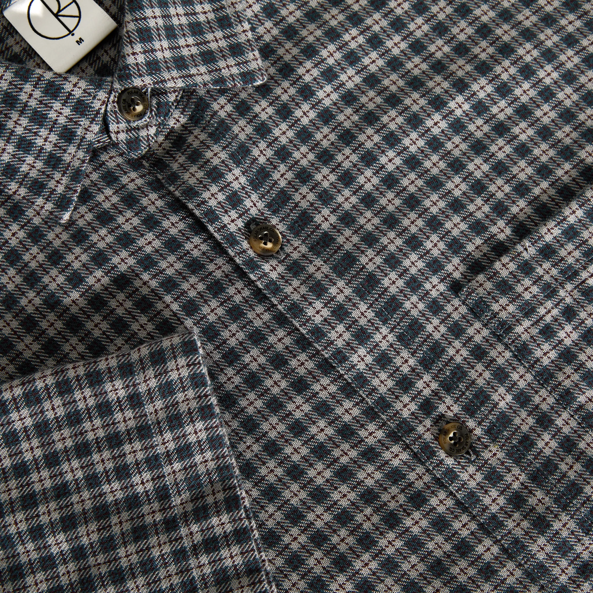Polar Skate Co. Mitchell Shirt (Petrol/Bordeaux) - Image 3