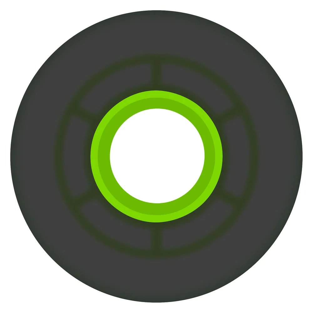 Ricta Clouds Transparent Black/Green 55mm 78A Wheels - Image 2