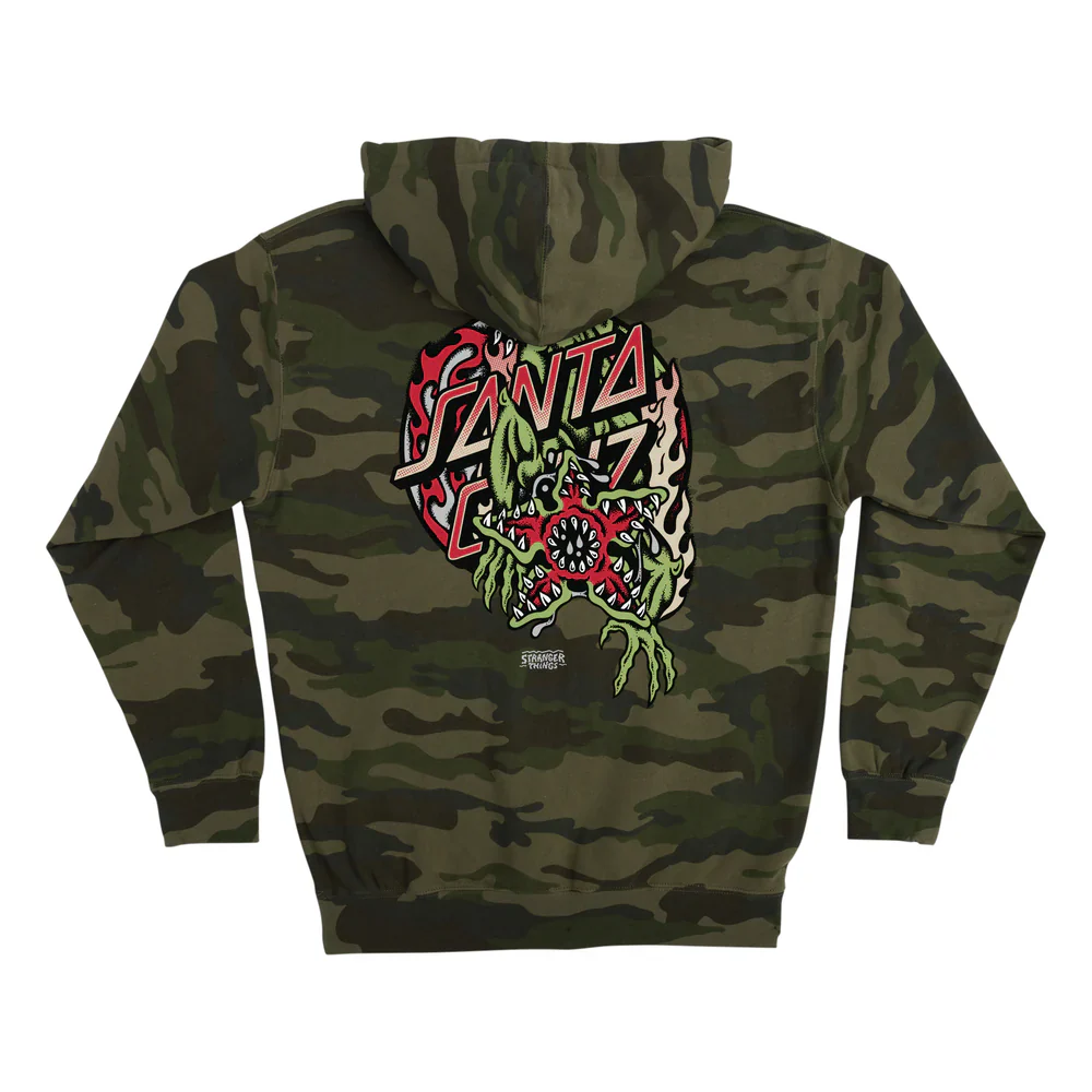 Santa Cruz x Stranger Things Demogorgon Dot Hoodie (Dark Camo) - Image 2