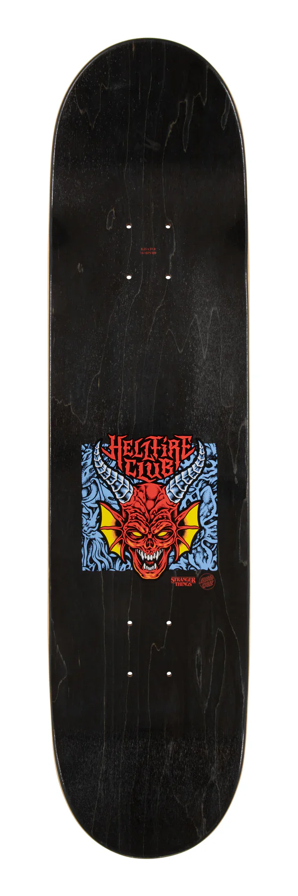 Santa Cruz x Stranger Things Hellfire Club Deck (8.25" x 31.8") - Image 5