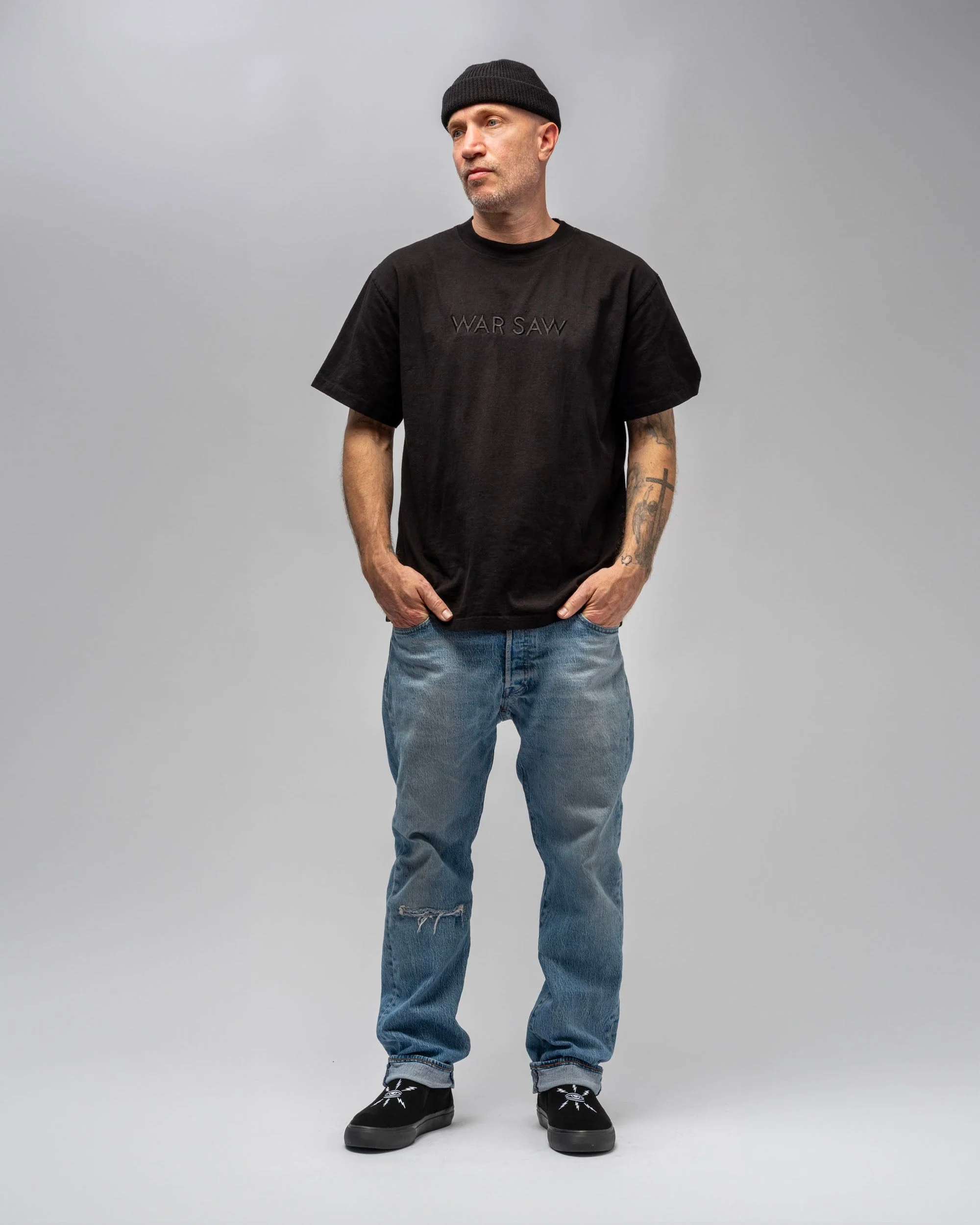 STRANGER SLIP-ON | BLACK / BLACK TEMPLETON - Image 5