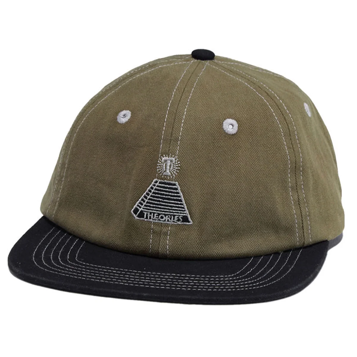 Theories Herringbone Snapback (Olive/Black)