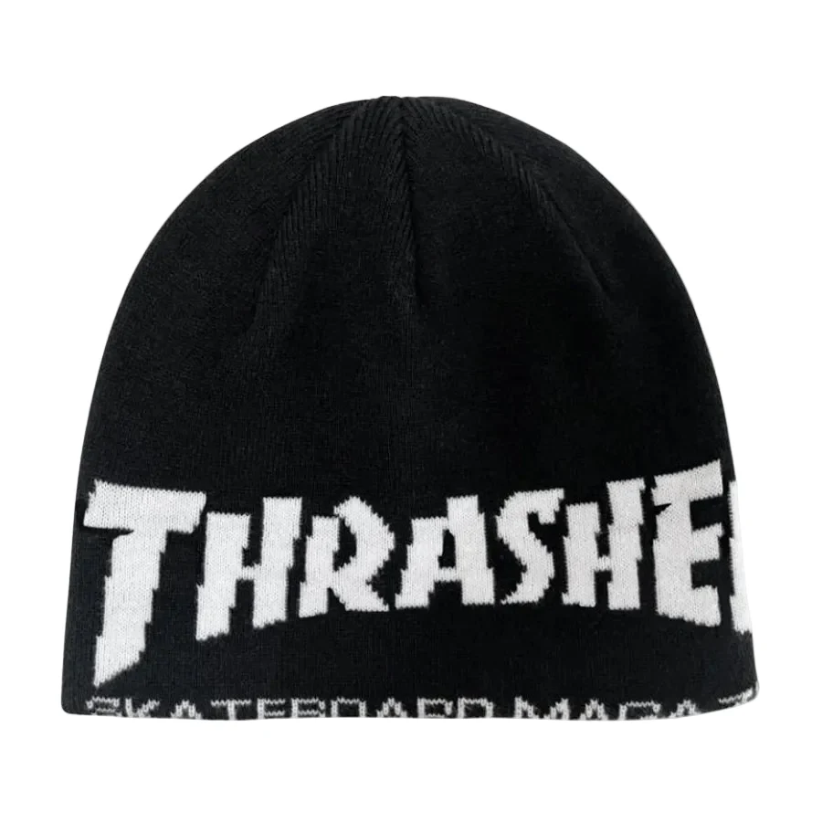 Thrasher Skate Mag Skully Beanie (Black)