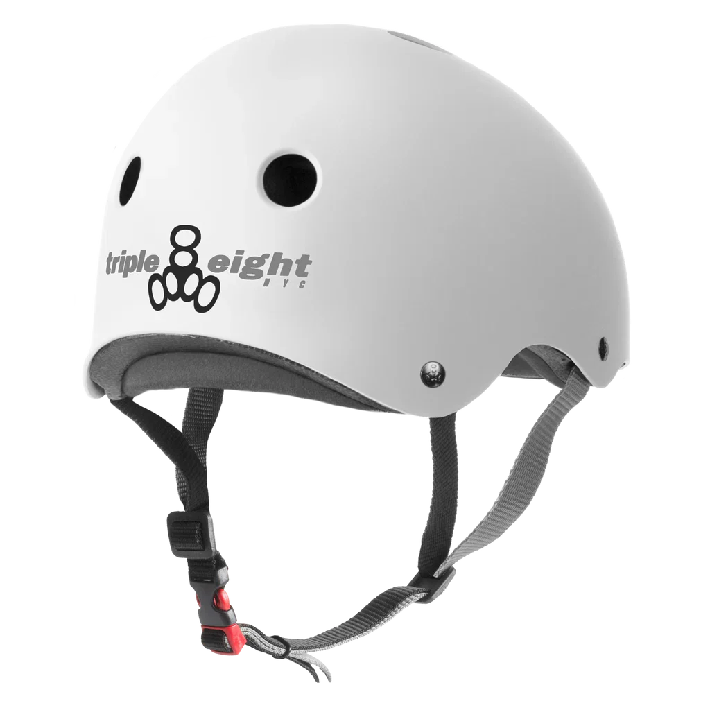 Triple 8 Certified SweatSaver Helmet (White Matte) - Image 2
