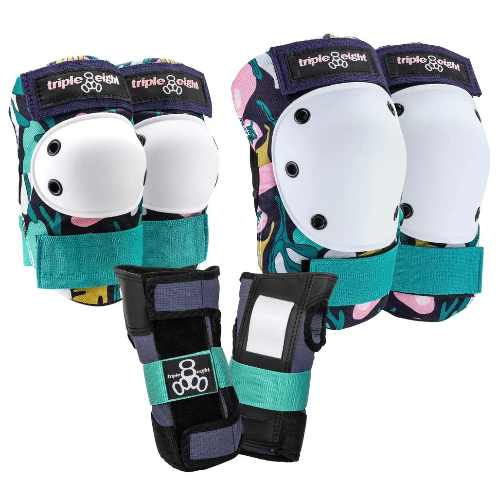 Triple 8 Saver Series 3-Pack Pad Set (Floral)