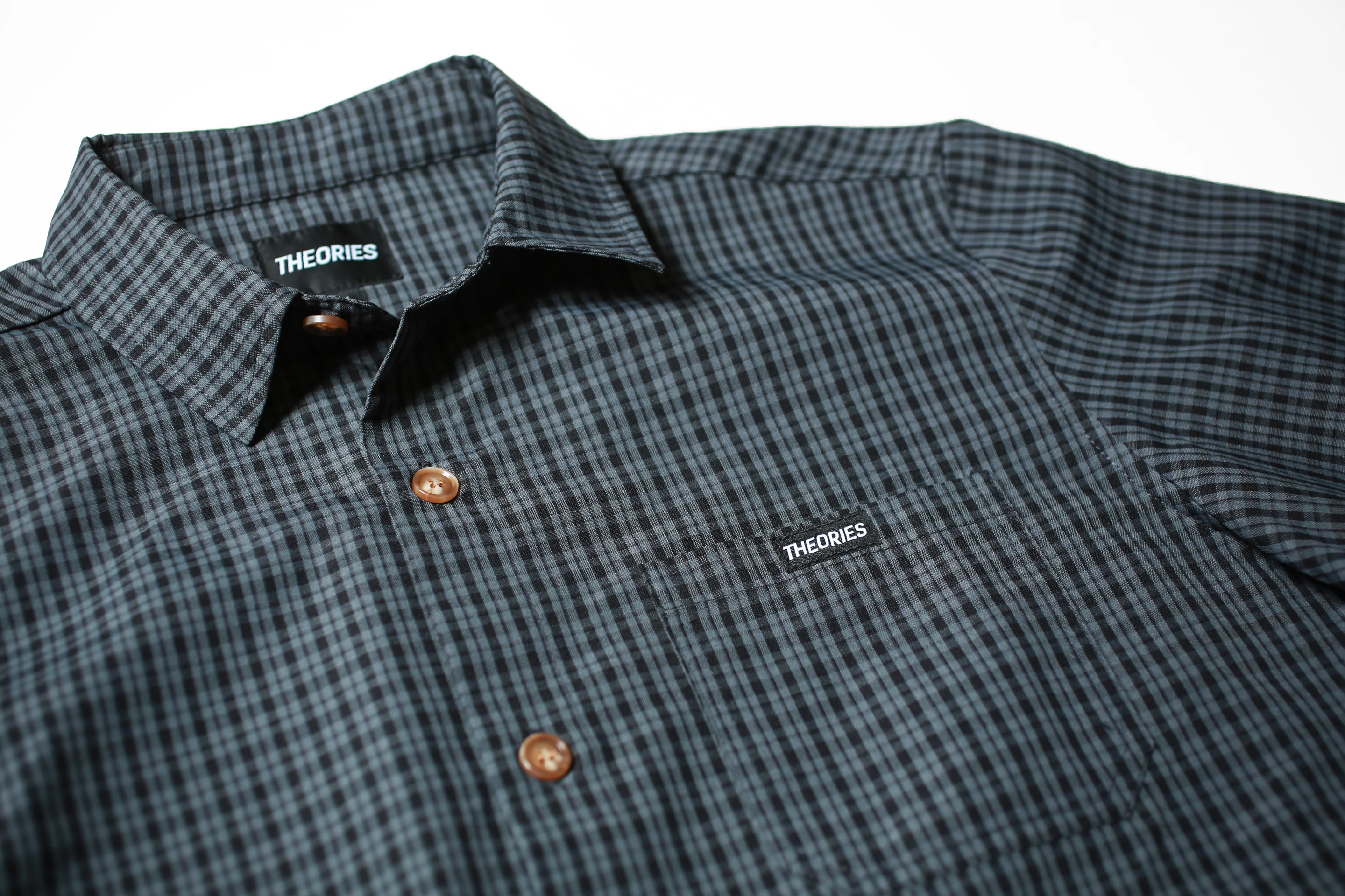 Theories Avignon Flannel Button Up (Azure Blue) - Image 3